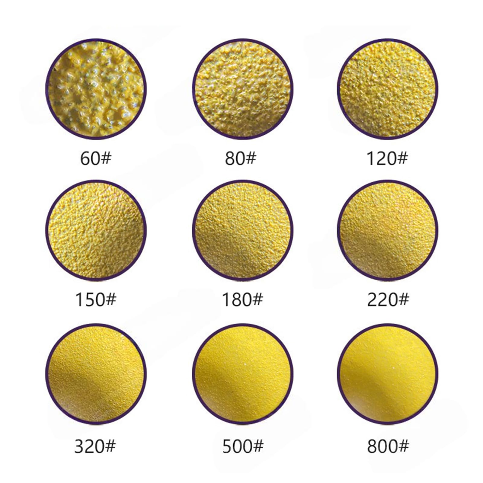 Lot de 100 disques de ponçage grain 320 pour voiture, bateau, bois, polissage (15,2 cm)