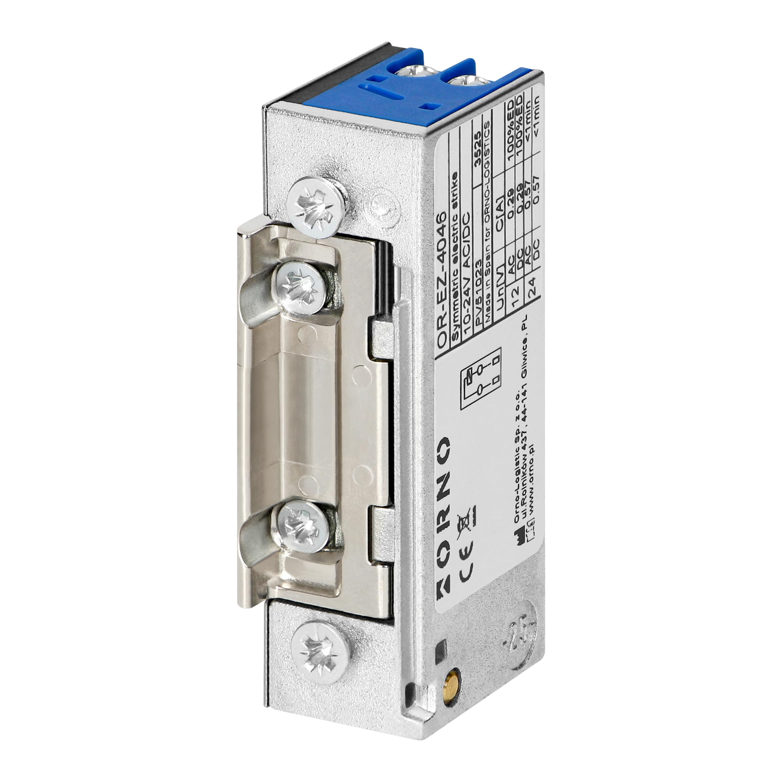 Cerradura Electrica Simétrica Para Puerta - Abrepuertas Electrico Con Ajuste Del Pestillo Baja Corriente 280 mA Para 12 V CC