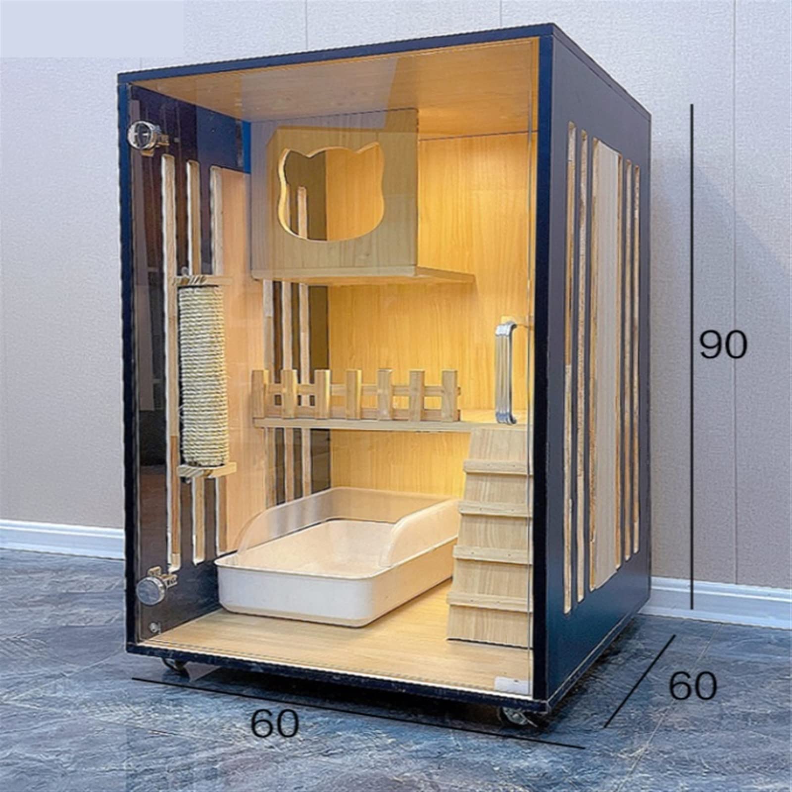 キャット ヴィラ キャットケージヴィラホームキャットケージ屋内猫キャットハウスキャットハウスキャットヴィララグジュアリーラージダブルストア猫ヴィラ キャットハウス Amazon.co.jp: キャットヴィラ キャットケージヴィラホームキャット