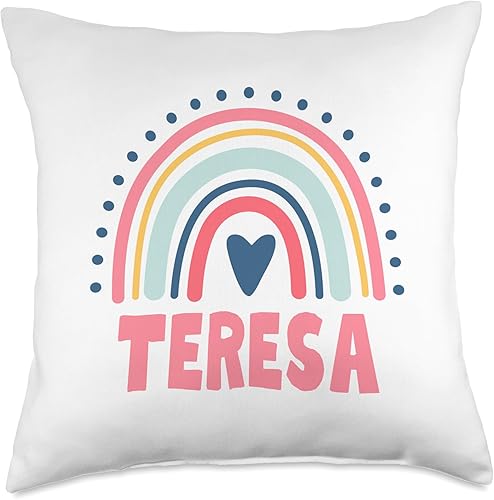 Idea Regalo Personalizzata con Nome Gifts Idea Teresa Name Custom Woman Myth Legend Pink Birthday Party Throw Pillow, 18x18, Multicolor
