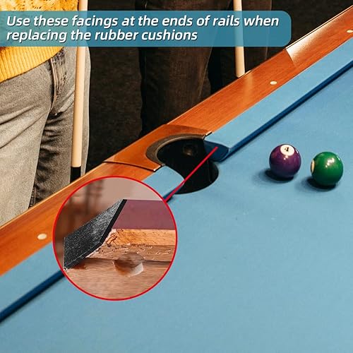 Miniatura 9 de Scott Edward Billiards 48in K66 Rubber Bumpers (Set of 6) and Billiards Cushion Facings Set of 12-3mm0.12in