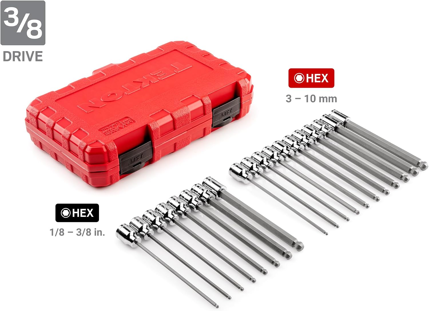 TEKTON 1/4, 3/8, 1/2 Inch Drive Standard and Long Bit Socket Set with Cases (248-Piece) | SHB99301