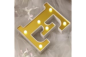 Efavormart 3D Gold Marquee Letter "E"