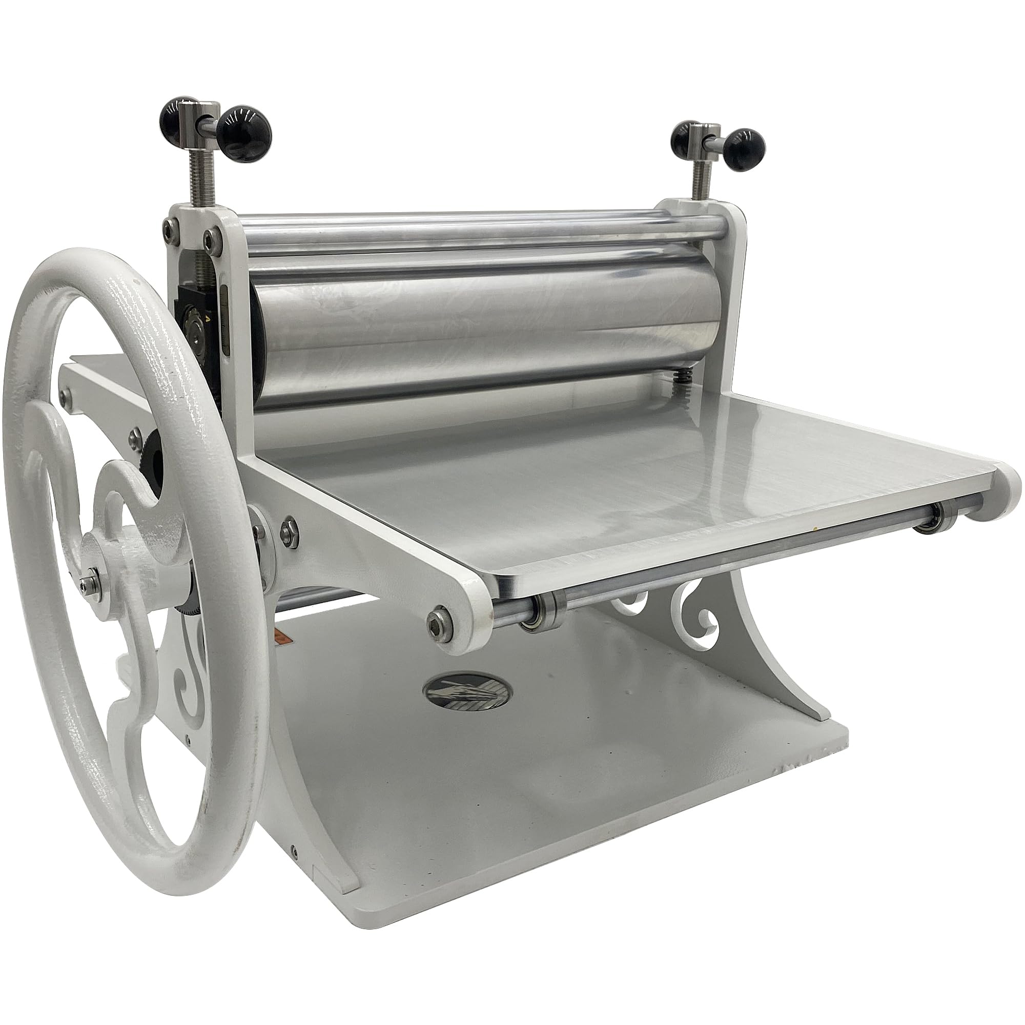 HQHAOTWU Slab Roller Machine Manual Slab Roller Engraving Press Tabletop Print Making Machine Gravure and Relief Printing Machine Table Size 12.9x19.69 in Suitable for Woodblock Copperplate Prints