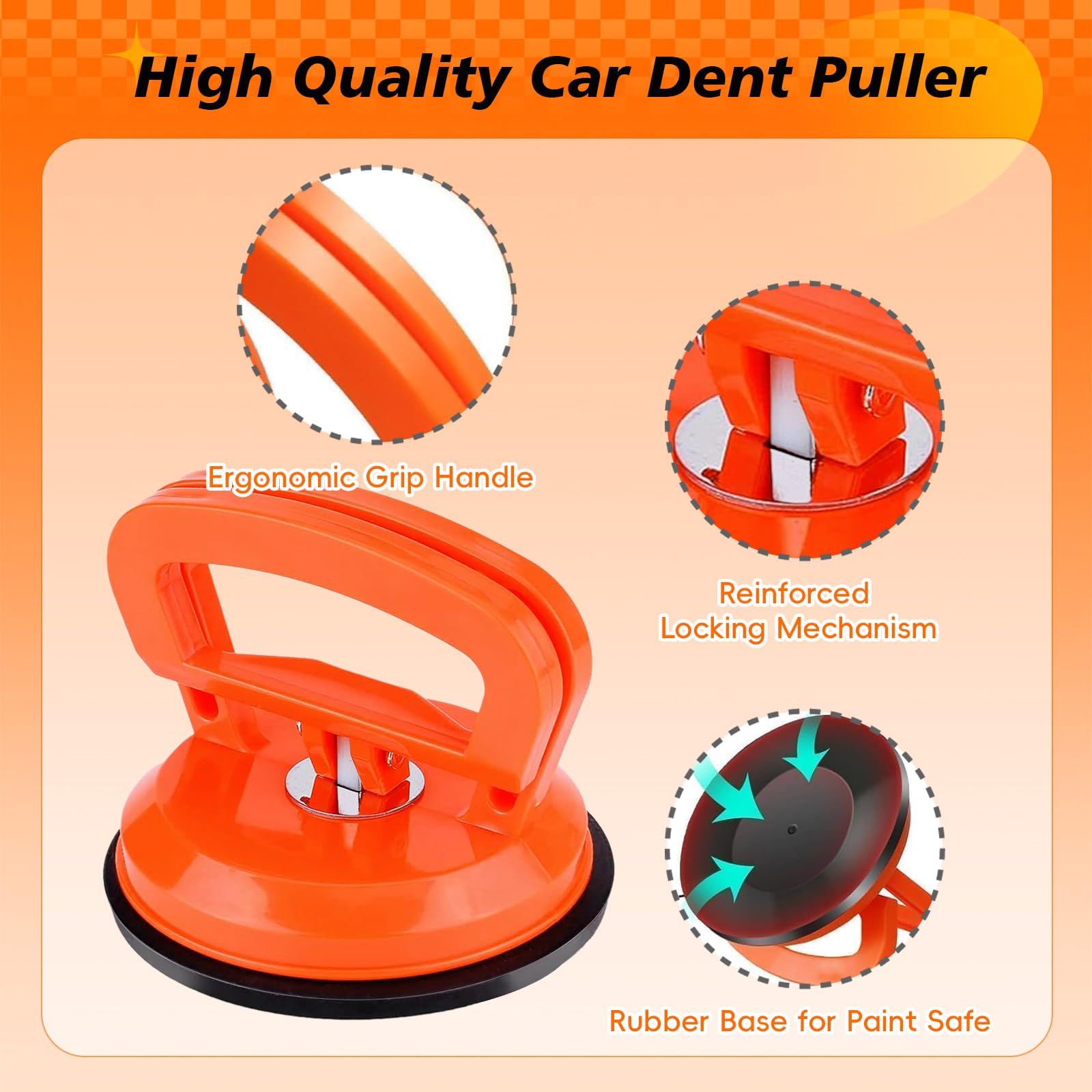 Générique Ventouse Carrosserie, Lot de 3 Débosselage De Voiture avec Ventouses Puissantes Kit De Débosselage pour Surface De Voiture, Verre, Carrelage(1 Grande + 2 Petites) - 3