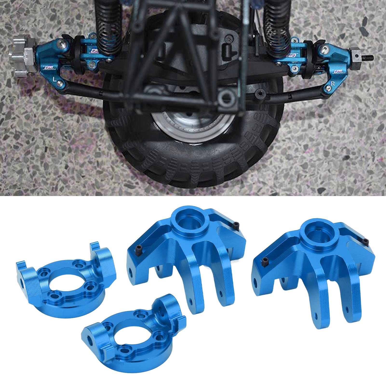 Acouto Taglie Anteriore in Metallo in Metallo in Lega di Alluminio con Base C Anteriore C per Losi LMT /8 TruckBlue Appositamente per Progettata per /8 Tazza di Sterzo per Losi Lmtmetal Base