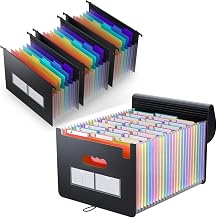 ThinkTex 26 Pockets Expanding File Folder & Expanding Hanging File Folders-3 Packs