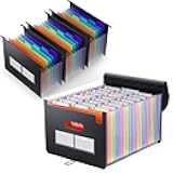 ThinkTex 26 Pockets Expanding File Folder & Expanding Hanging File Folders-3 Packs