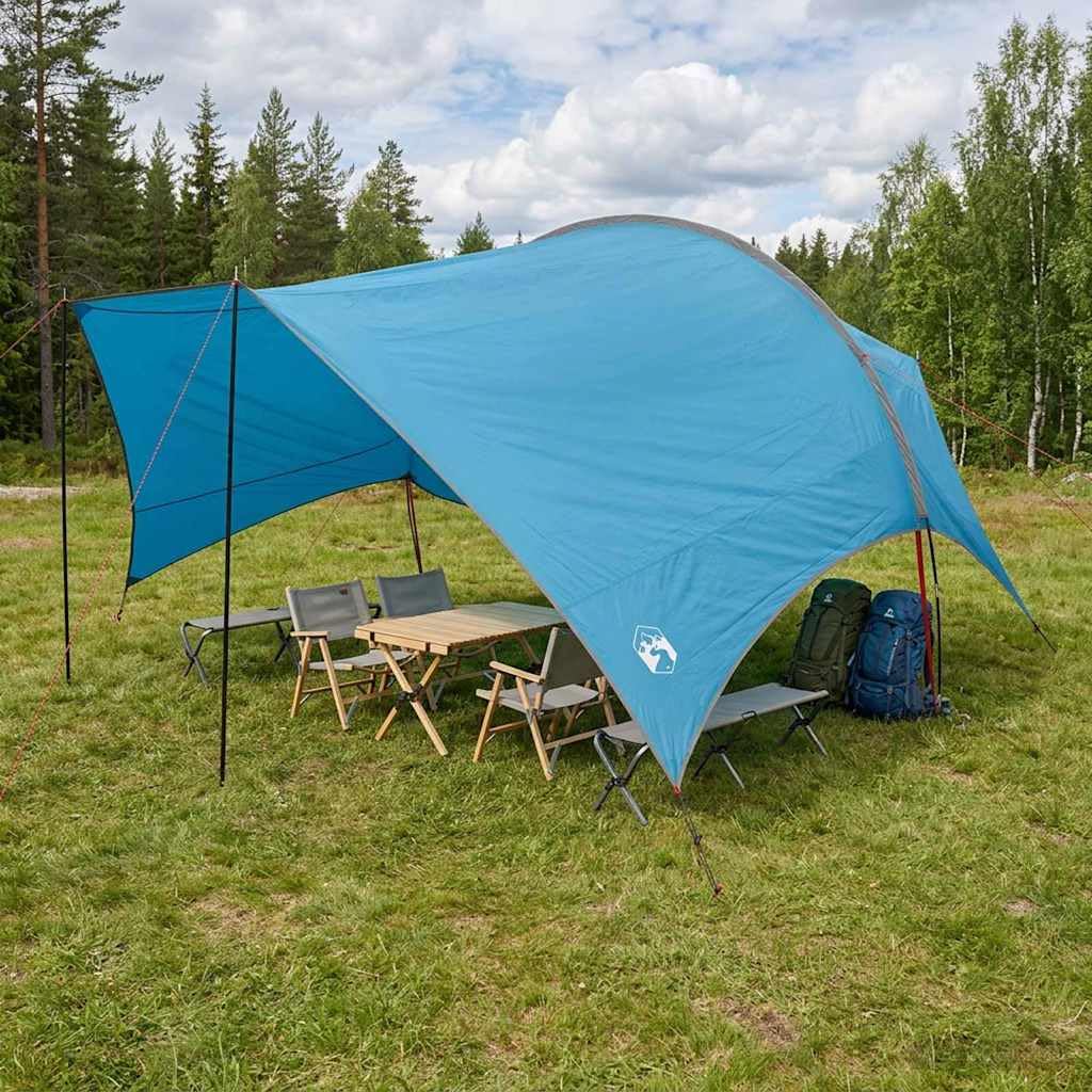 Telo da Campeggio Blu 550 x 400 x 230 cm in Poliestere 185T