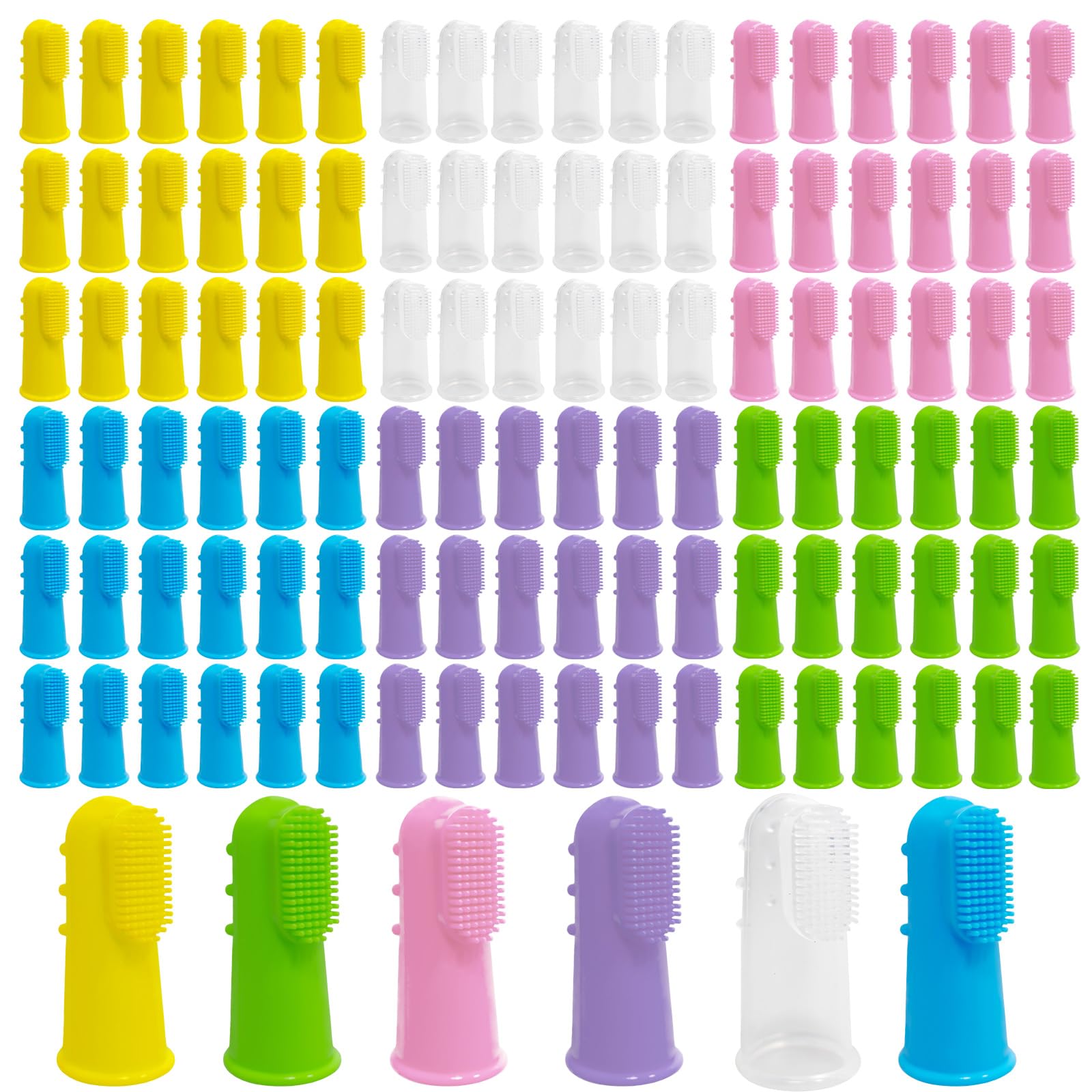 108 Pcs Dog Toothbrush Dog Finger Brushes, Soft Pet Toothbrush Pet Oral Care Dental Brush Easy Teeth Cleaning for Small Cats and Puppy