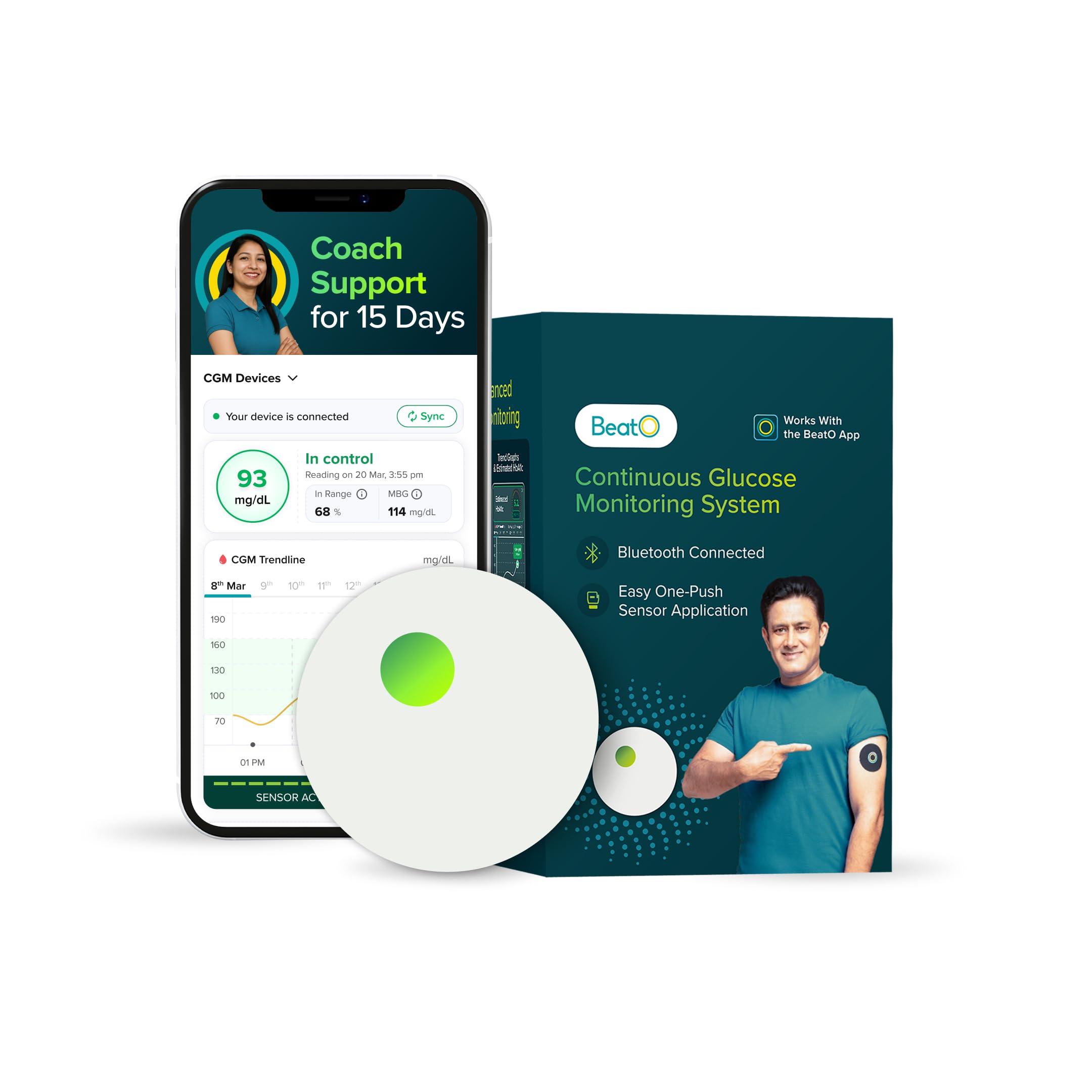 BeatO 15-Day Bluetooth CGM + 30 Day Expert Coaching Plan-image-8
