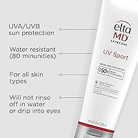 Vista 2 de EltaMD UV Sport Sunscreen Lotion SPF 50 - Face and Body Sunscreen SPF 50, Water & Sweat Resistant, Zinc Oxide Formula for Active Lifestyles