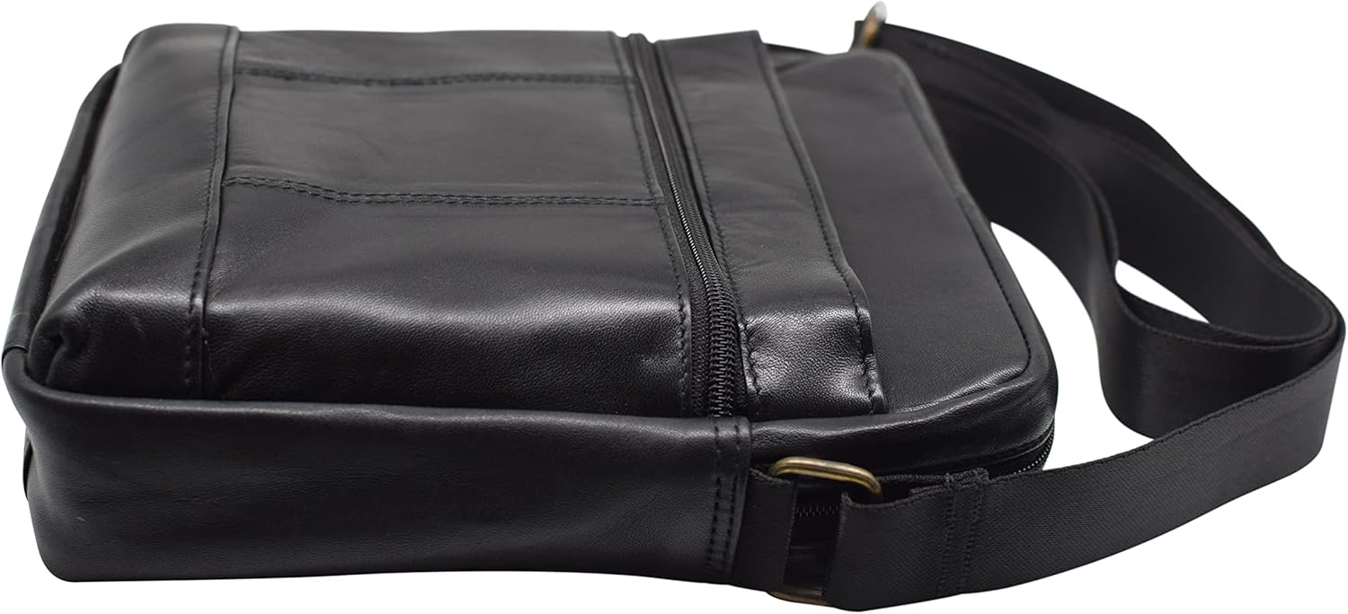 MARSHAL Genuine Leather Man Purse Shoulder Bag Small Mens Crossbody Messenger Bags for Work & Travel