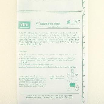 Pellon 76 Flex-Foam Naked Foam Stabilizer 20in x 10 yd Bolt