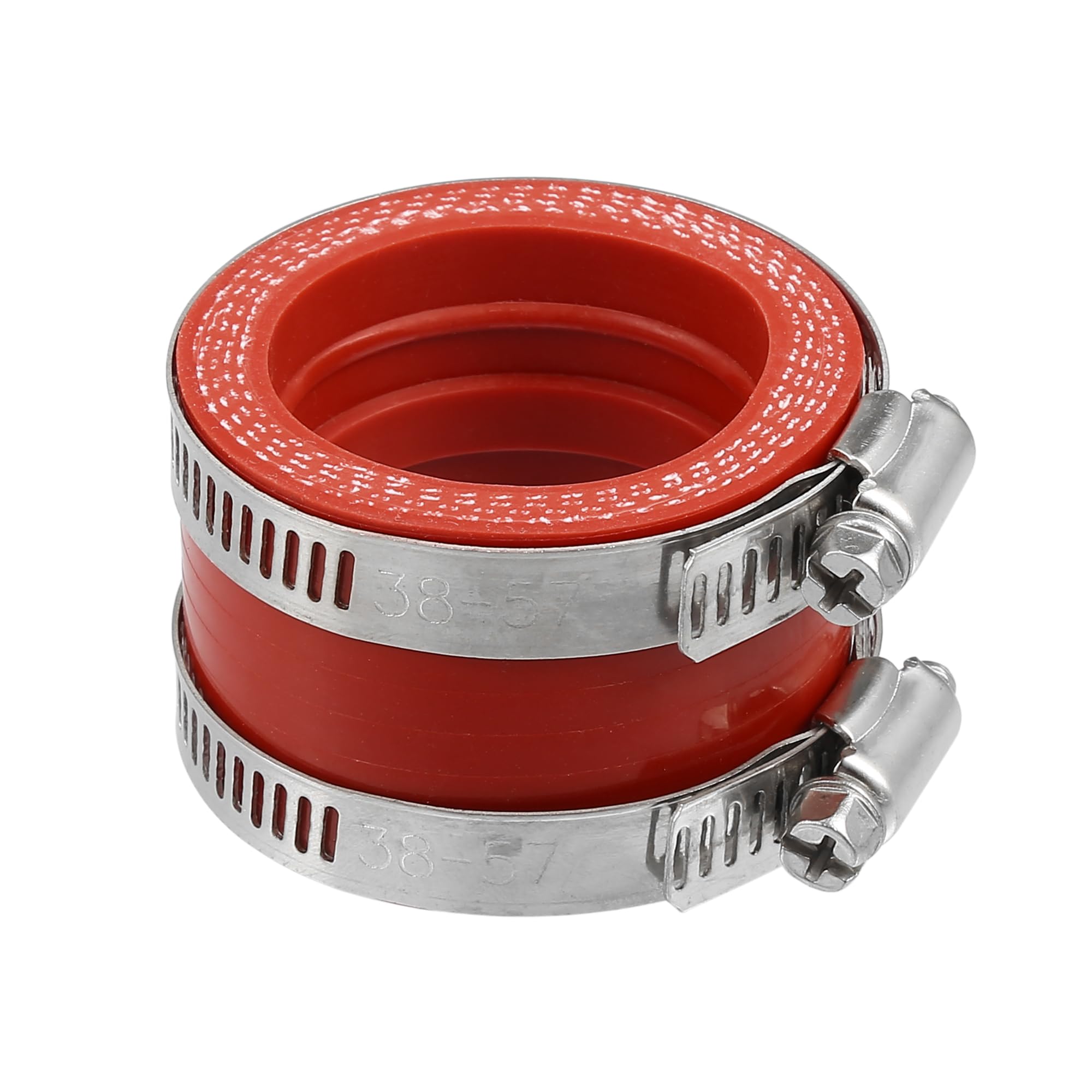 ACROPIX 40mm ID Rubber Red Motorcycle Carburetor Adapter Inlet Intake Pipe Manifold Adapter Boot Sleeve Interface with Clamps - Pack of 2-image-48