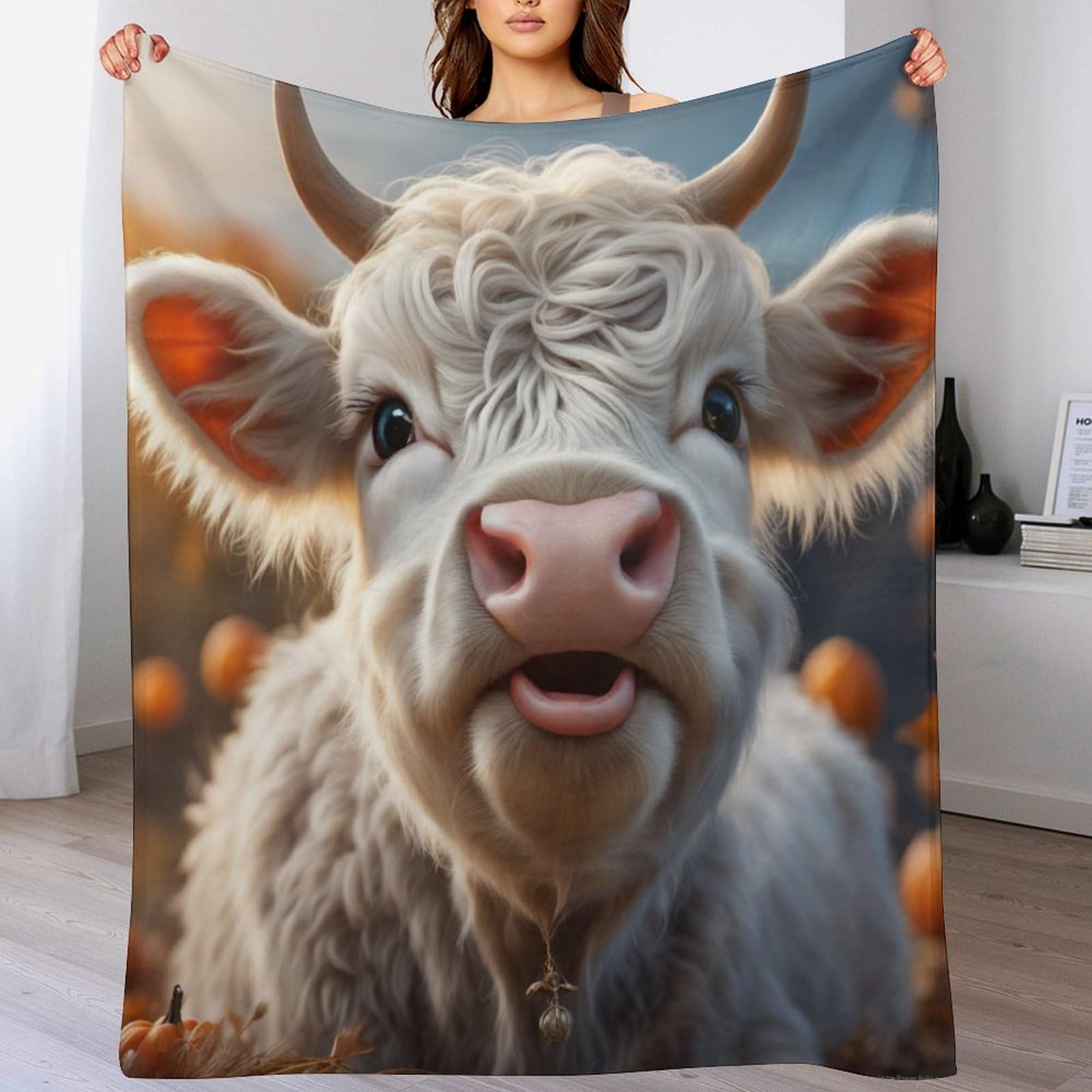 Couverture vache pour des soirées cocooning chaleureuses au salon