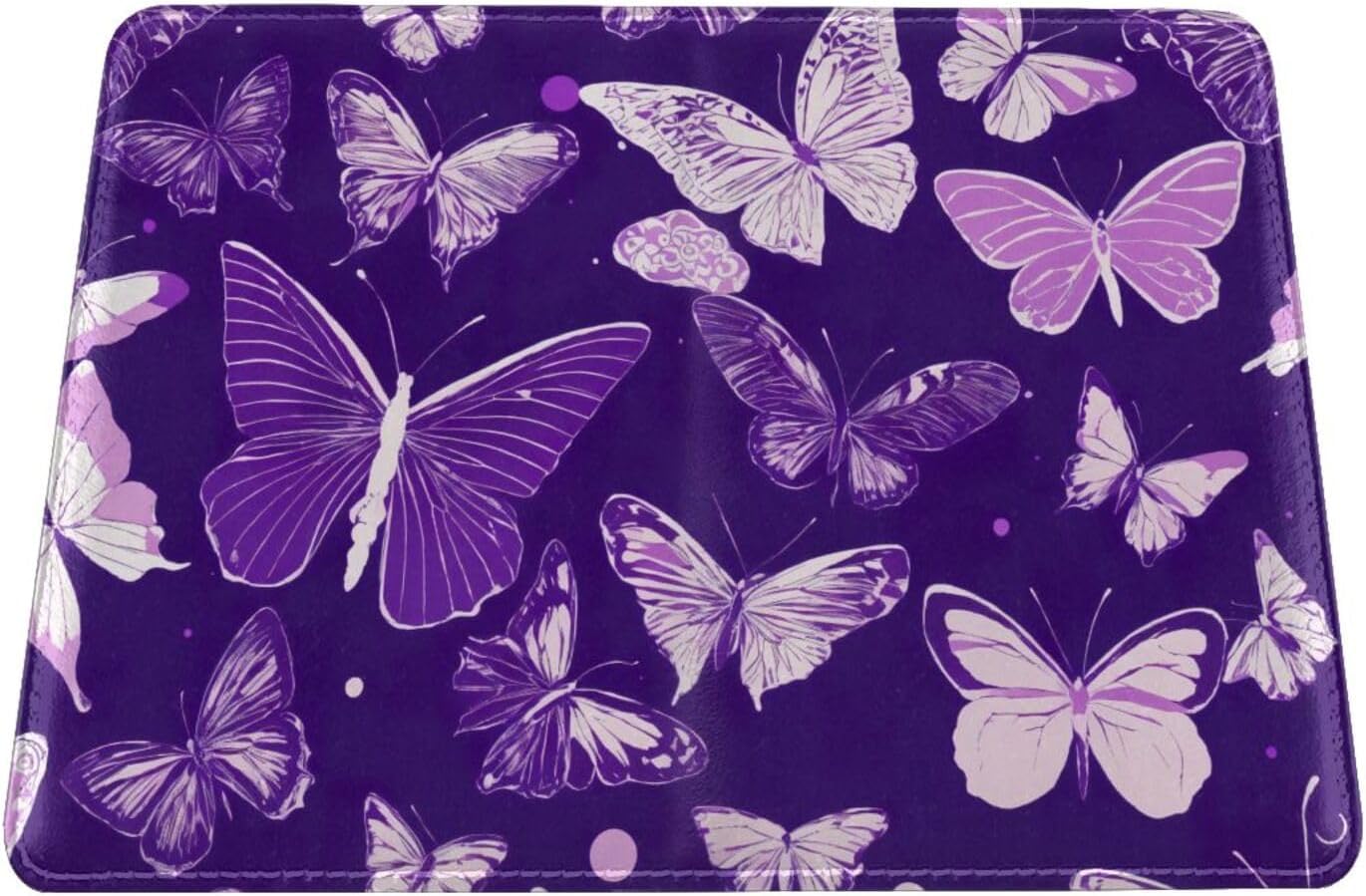 Purple Butterflies Floral Print Passport Holder, Cute Passport Cover, Travel Wallet With Credit Card Slots Passport Wallet Waterproof Documents Organizer