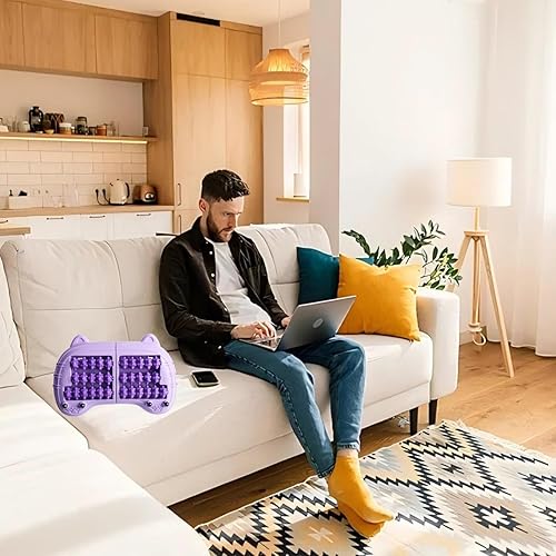 Miniatura 5 de Rodillo de masaje de doble pie desmontable mejorado, terapia de acupresión 2 en 1 para fascitis plantar y alivio del dolor, herramienta de