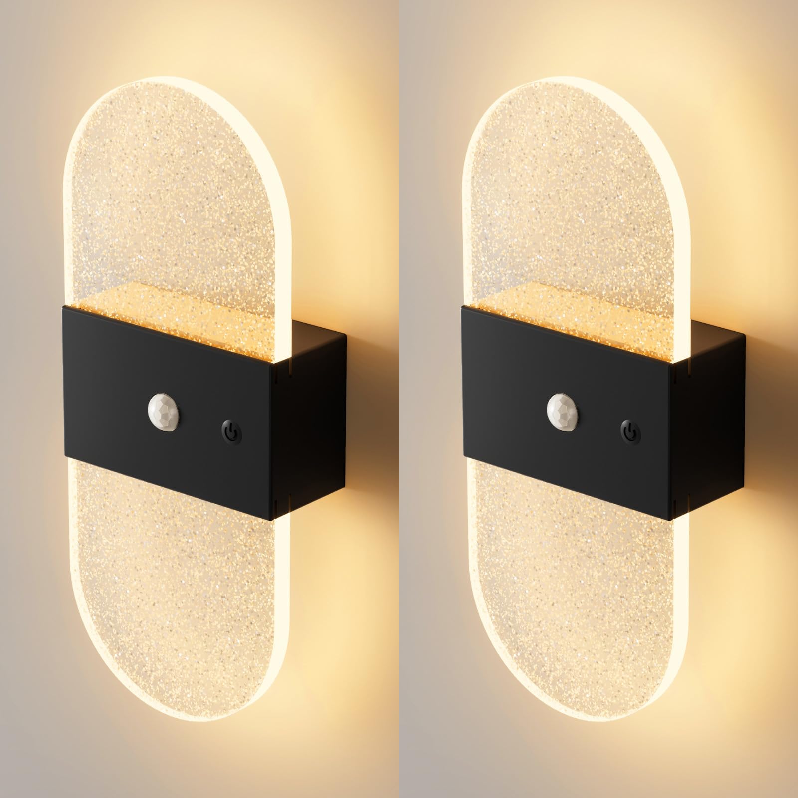 Apliques de pared LED sin cables para escaleras oscuras con sensor de movimiento inteligente 8