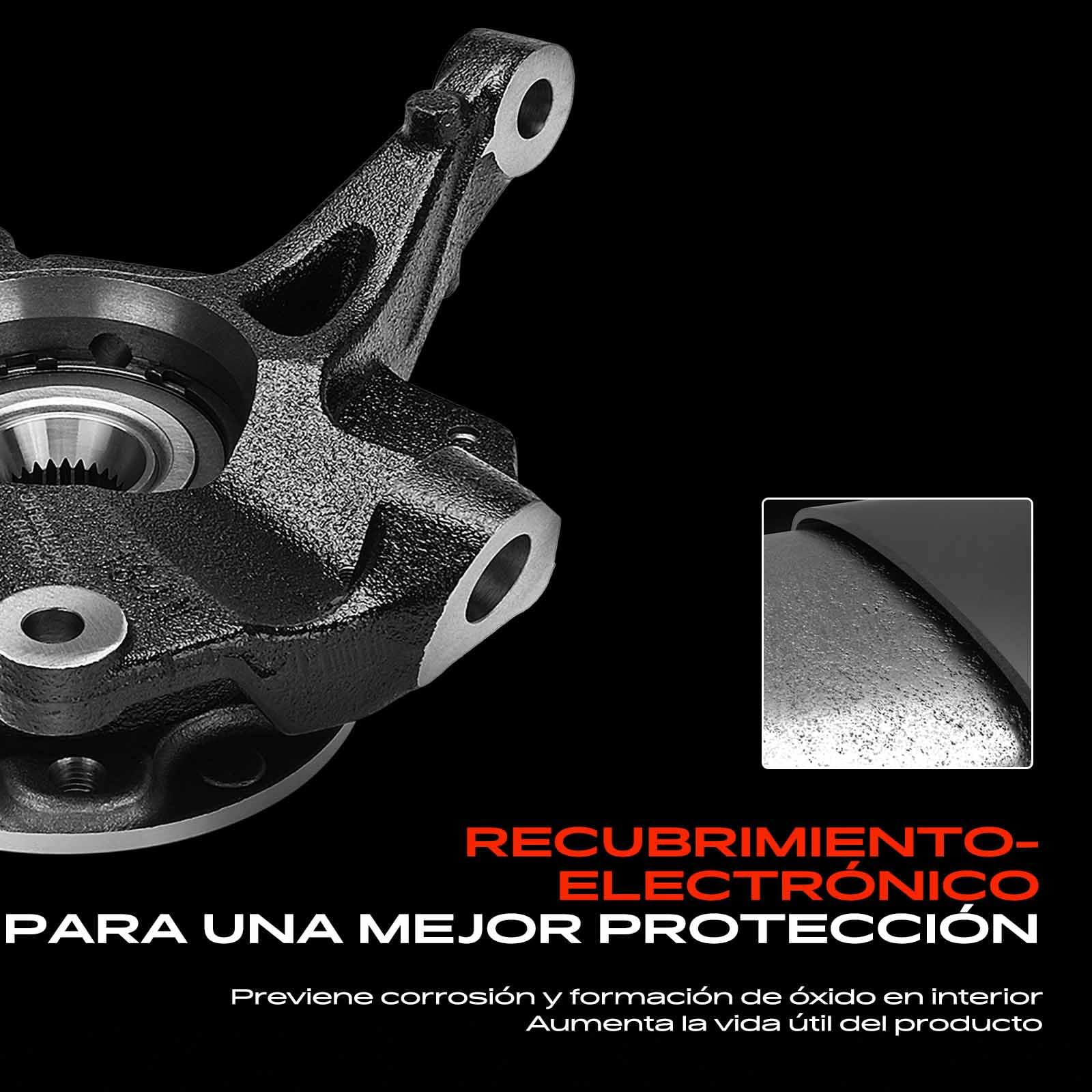 Frankberg Caja de cojinete de rueda completa Eje delantero derecho Compatible con M.e.g.a.n.e III Coupé DZ0/1 M.e.g.a.n.e III Compacto B3 BZ0/1 Scénic III JZ0/1 Replace# 400147163R
