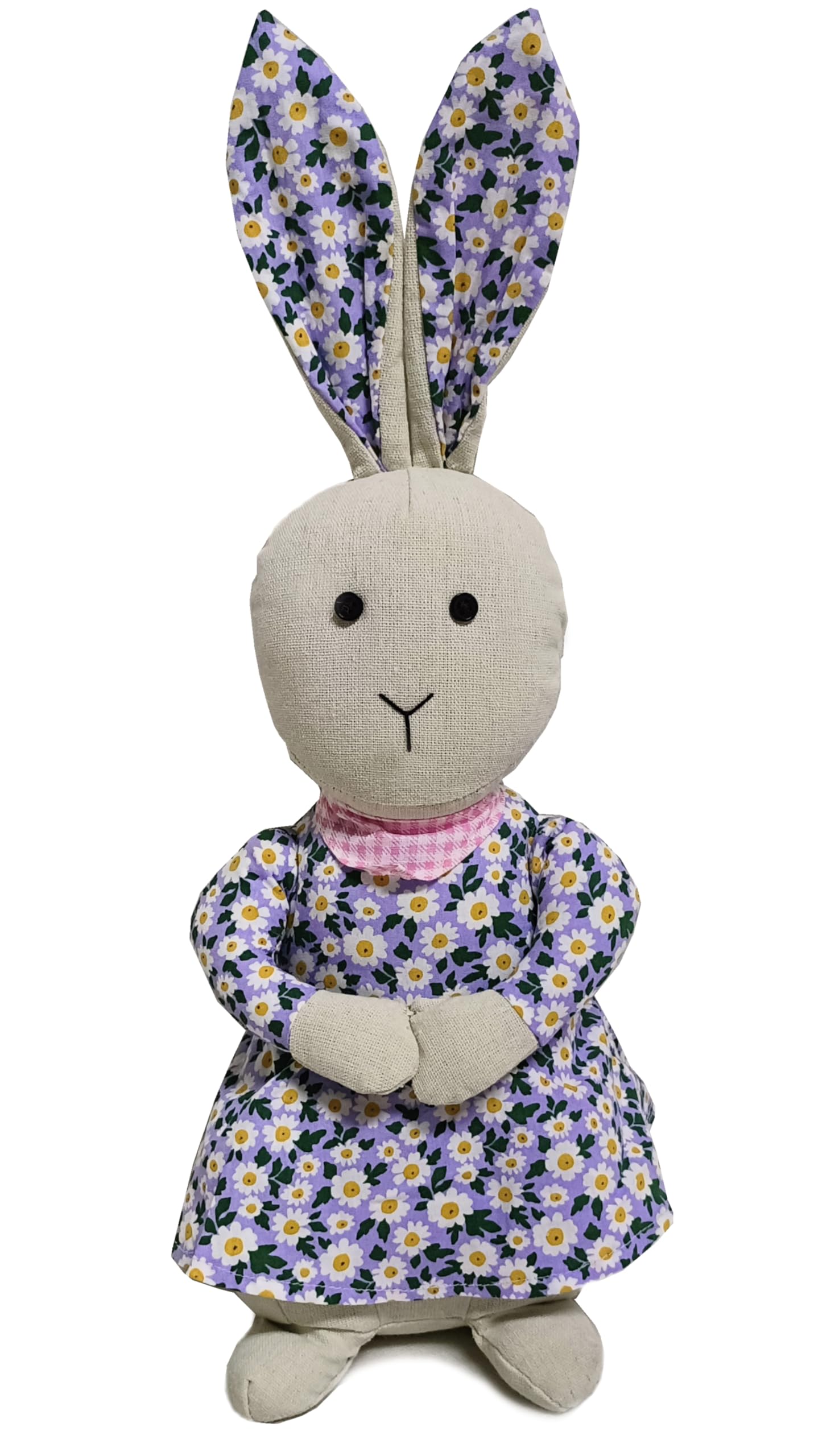 Peggy Wilkins Multicoloured Alice Rabbit Floral Dress Doorstop Weighted Bunny Decoration – 1.6Kg Decorative Fabric Door Stop 15 X 15 X 35Cm Country Home Decor