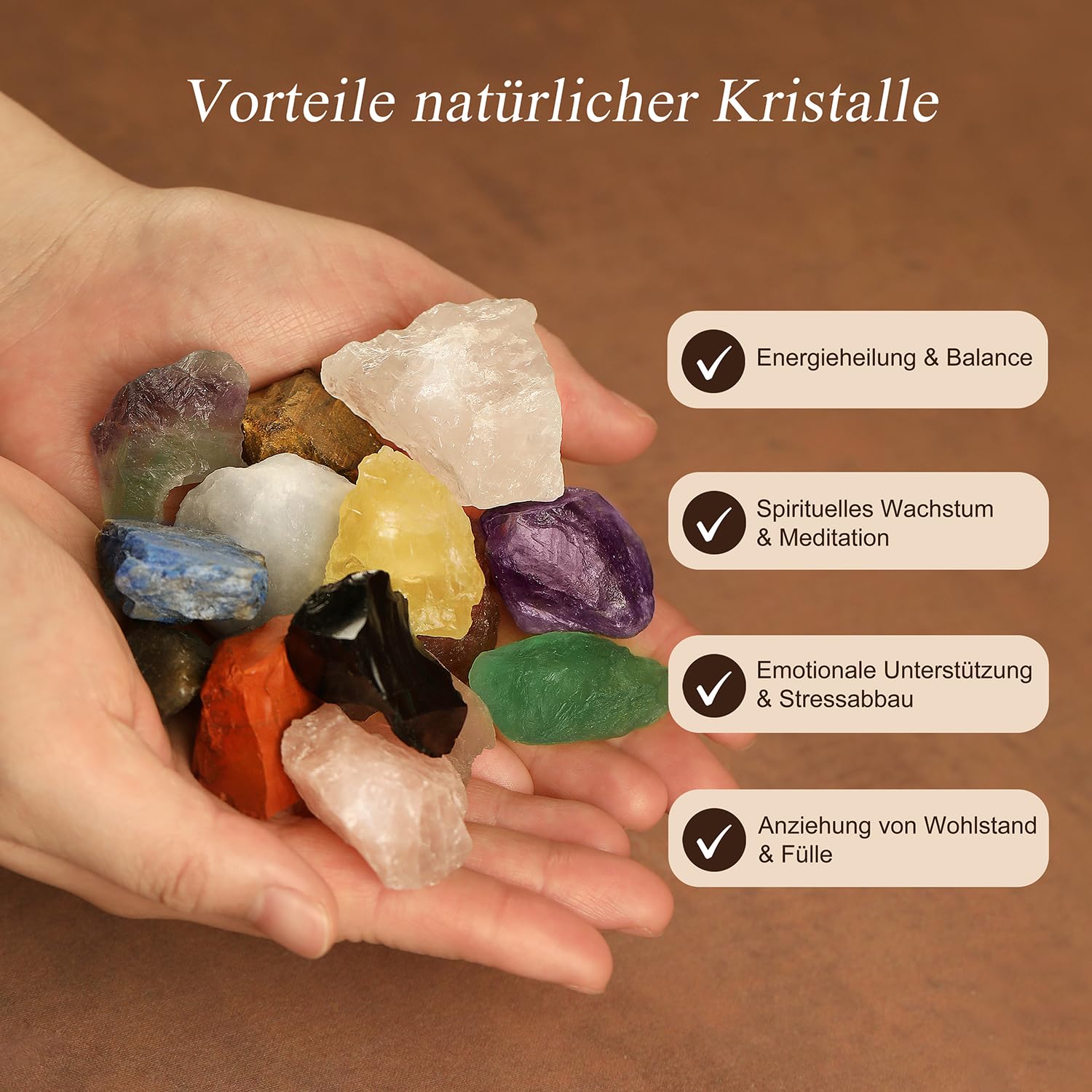 Grüner Aventurin Kristall Lebensbaum mit Natürlicher Jadebasis Edelstein Bonsai aus 135 Natursteinen ca. 11 cm Handgefertigte Feng Shui Deko Liebevolles Geschenk
