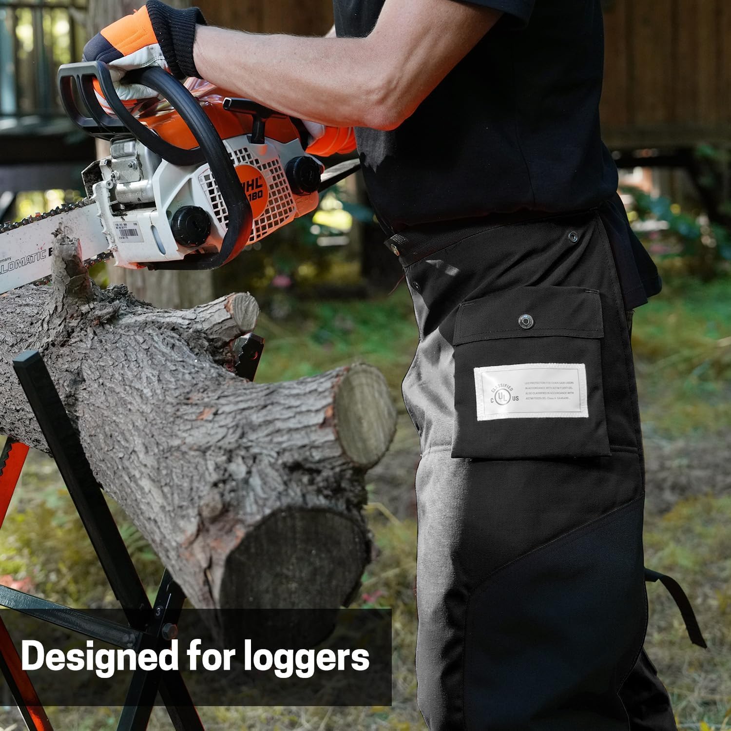 Delantal protector de 8 capas para motosierra, ajustable, para madereros, trabajadores forestales, clase A