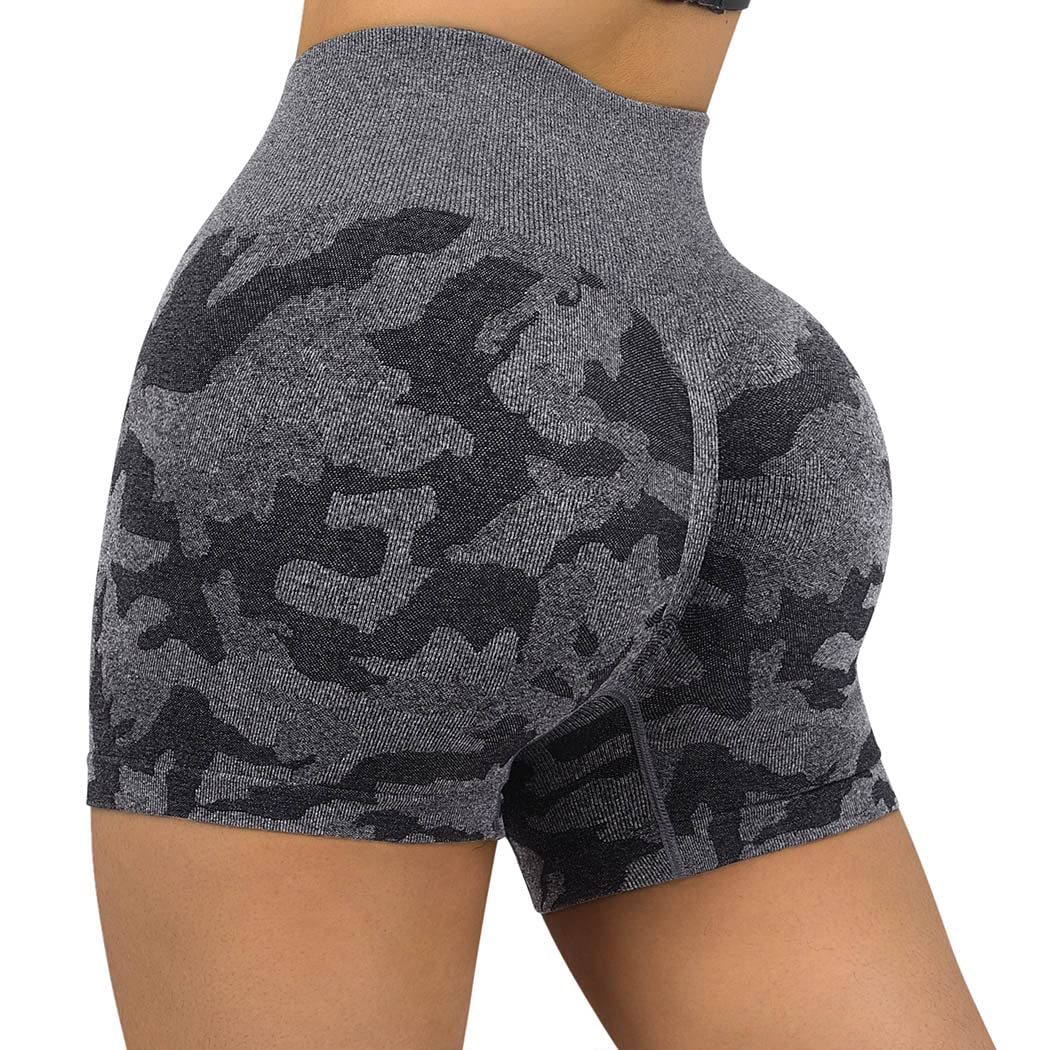 SUUKSESS Women Seamless Booty Shorts Butt Lifting High Waisted Workout Shorts