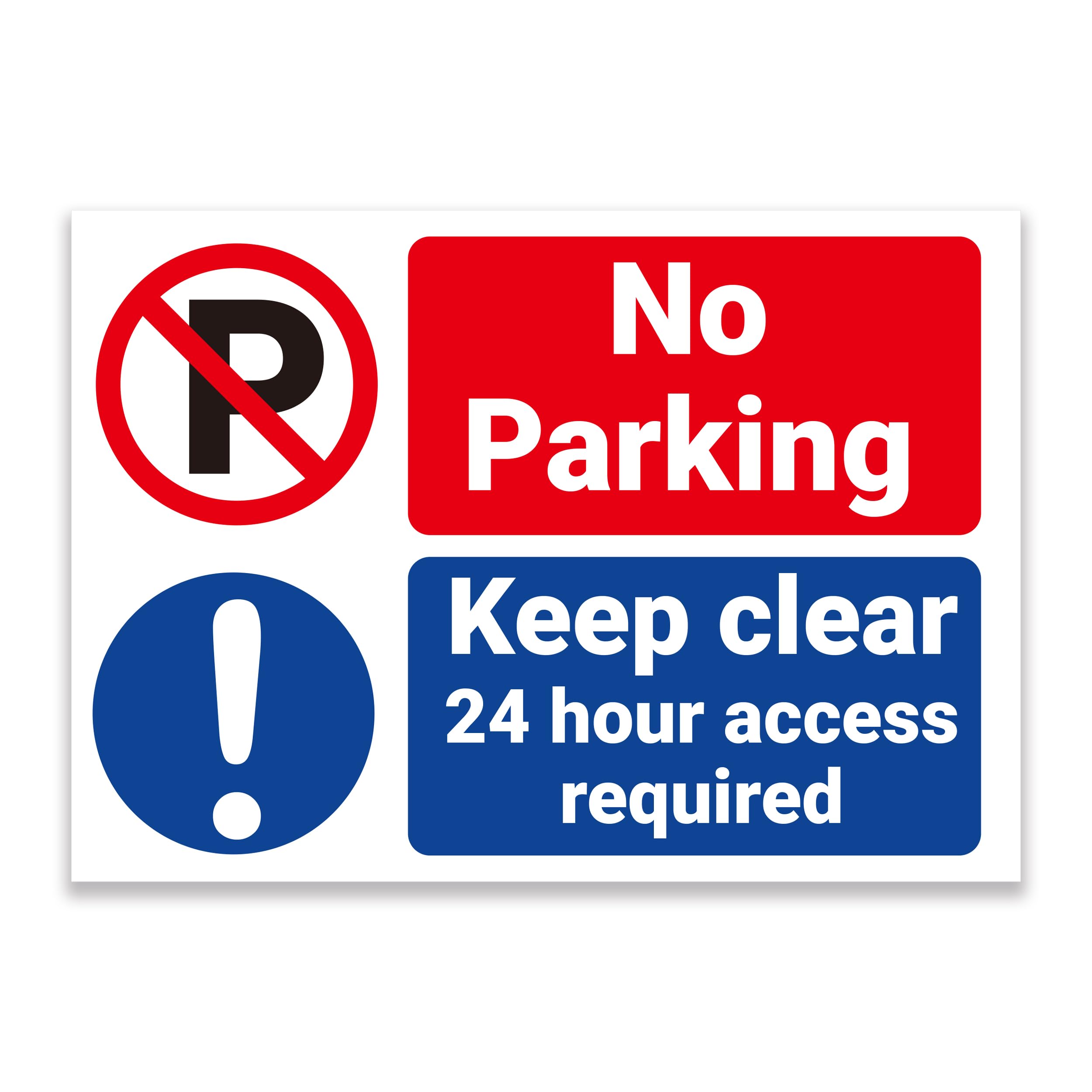 LP Lifestyle No Parking Keep Clear Sign – Waterproof Durable PVC Outdoor Notice for Driveways 24 Hour Access Required Weatherproof, Rust-Proof No.001 (A1 (594mm x 841 mm) – No Holes) — image 1