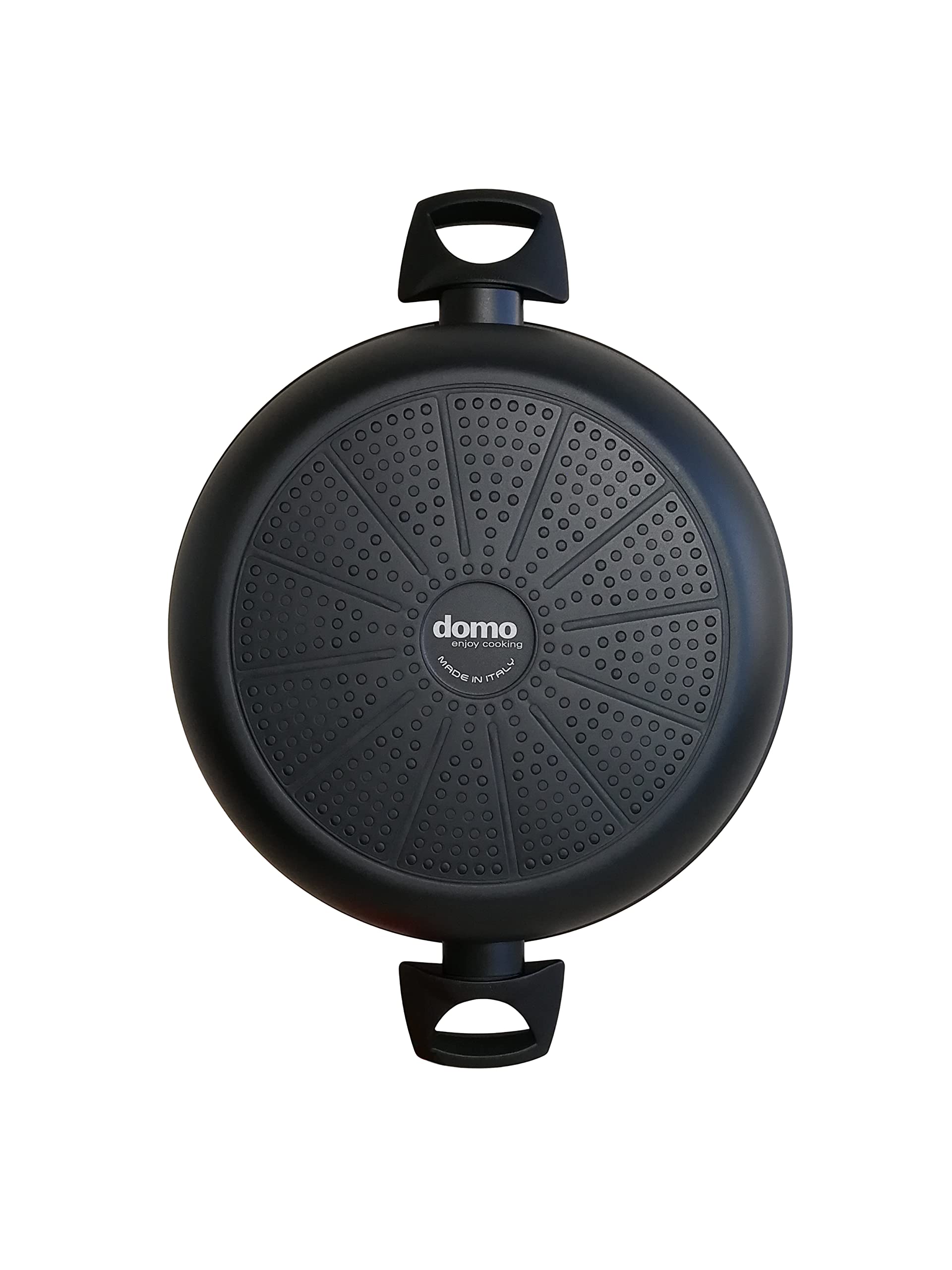 Domo - Terracotta Evo, Tegame con Due Maniglie, Interno Antiaderente Coccio di Alta Qualità, con Finitura in Terracotta, Utilizzabile su Tutte le Fonti di Calore, con Diametro di 28 cm