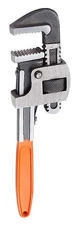 Groz Adjustable Pipe Wrench| Ideal for all plumbing related home & industrial repairs| Forged Tool Steel Construction| Hardened Jaws with Vee Grooves| Ergonomic Handle| Length: 12? (300 mm)| SPW/12