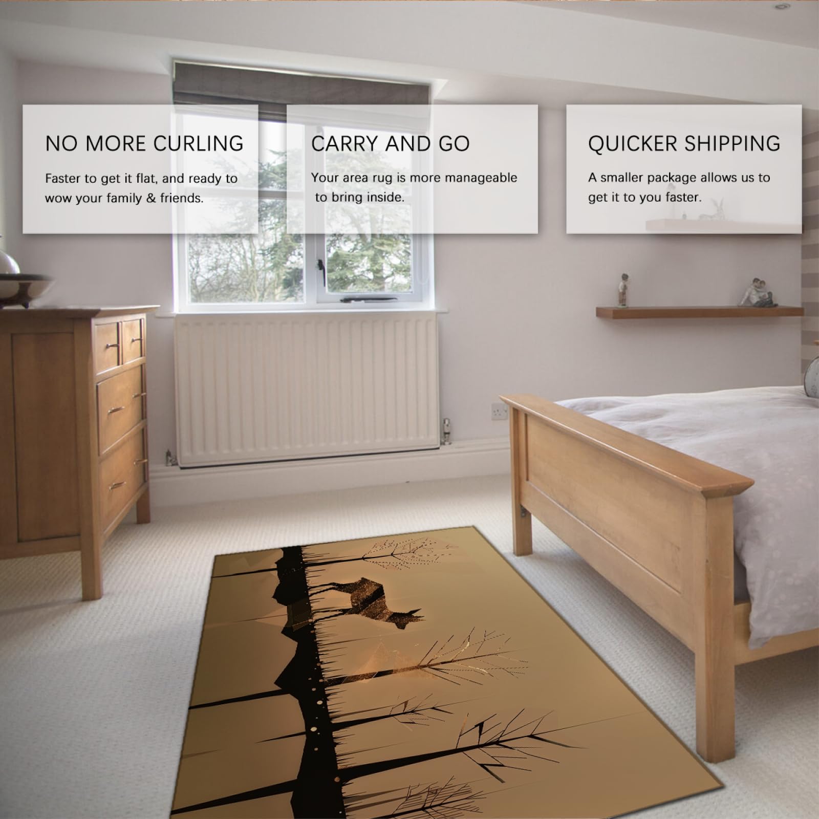 Tappeti marroni Decorazioni natalizie Tappeti in alce per camera da letto Estetica No Shedding Tappetino antiscivolo Tappeto d'ingresso Soffici tappeti per la scuola materna 80x150cm