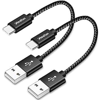 2本 USB - USB Cコイルケーブル 3A/15W 高速充電1~4フィート Amazon.