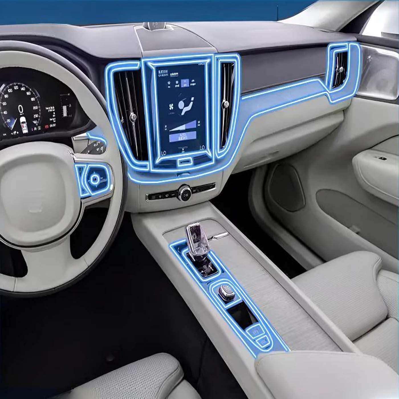 Dashboard Multimedia Navigation Transparent Protection, for Volvo XC60 2026 Film Anti-Scratch
