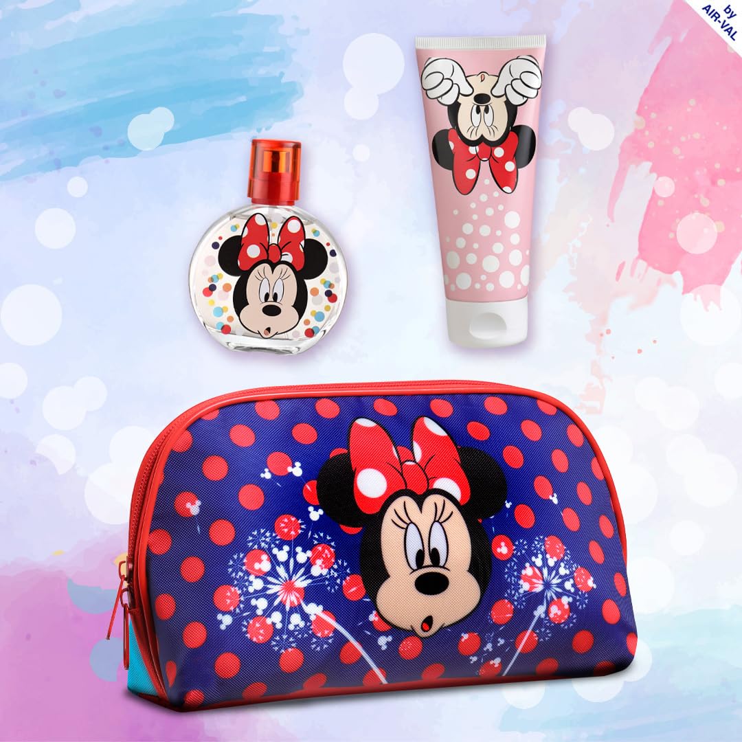 Set regalo Disney Minnie Mouse, include Eau de Toilette (50 ml) e gel doccia (100 ml), vegan e dermatologicamente testato, set essenziale da viaggio per Natale, compleanno o per tutti i giorni