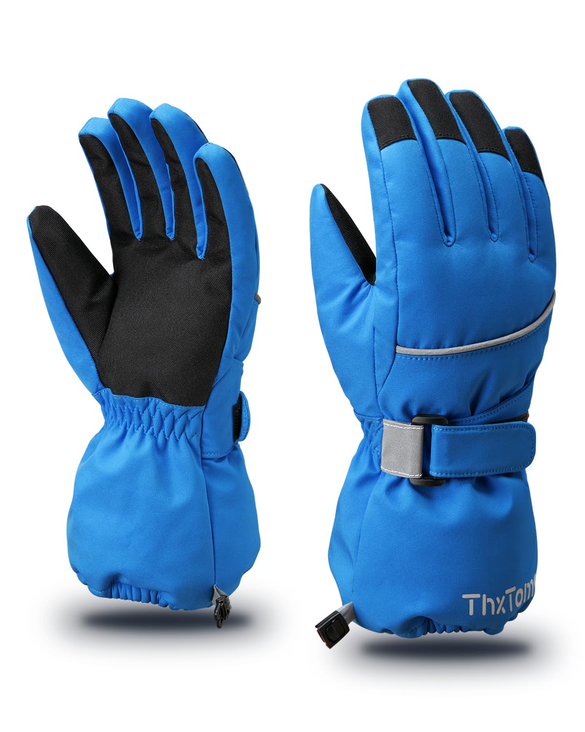 ThxToms Enfants Gants de Ski Hiver | Coupe-Vent, imperméables et Chauds | Gants résistants au Froid épaissis en Tissu Oxford -15℃ | Vélos de Sport d'extérieur | Garçons et Filles de 4 à 13 Ans
