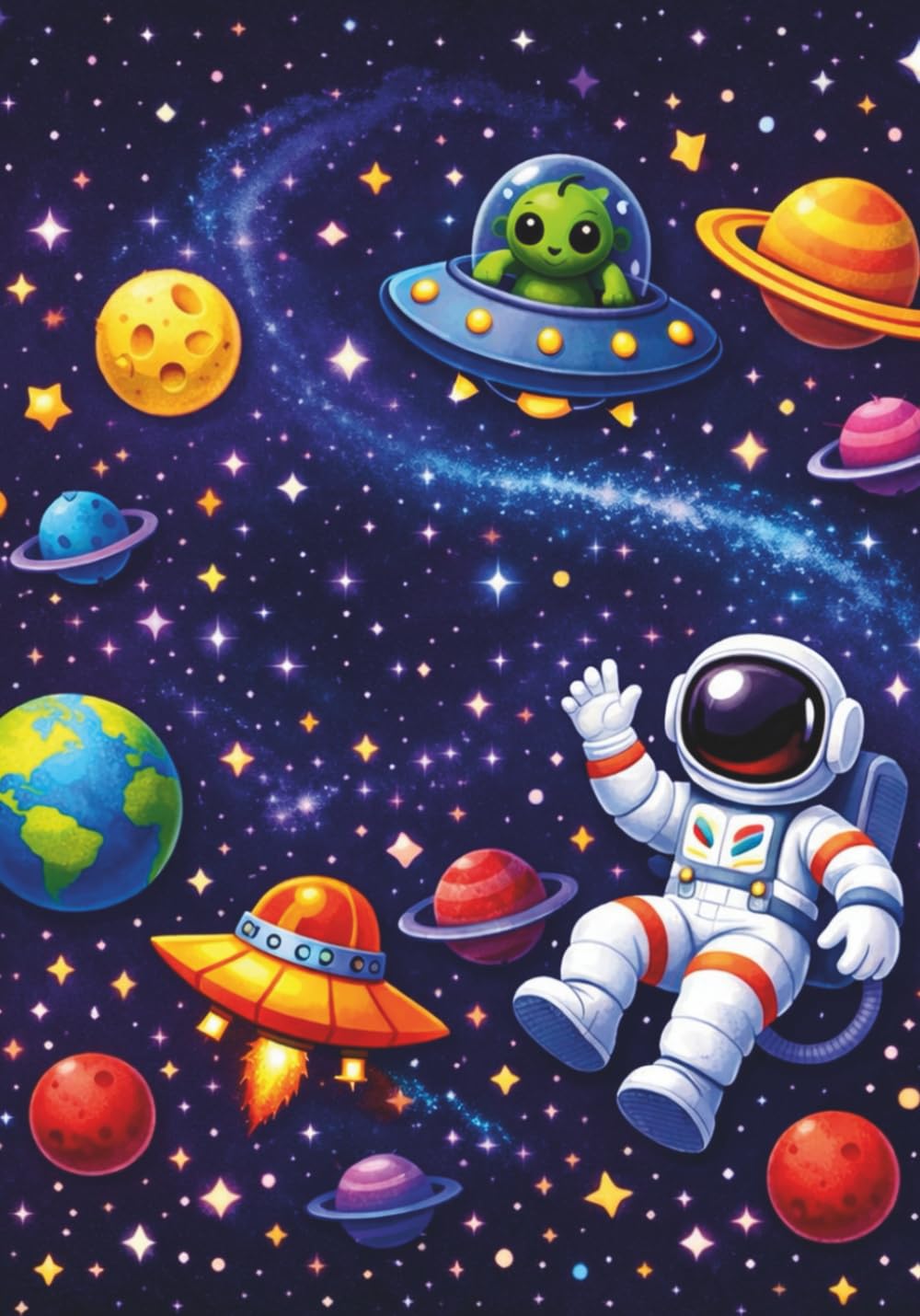 Paperback notebook - Space Kids: 150 lined pages