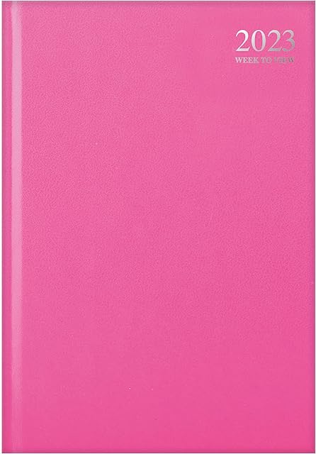 2023 diary A4 week to view - Pastel PINK