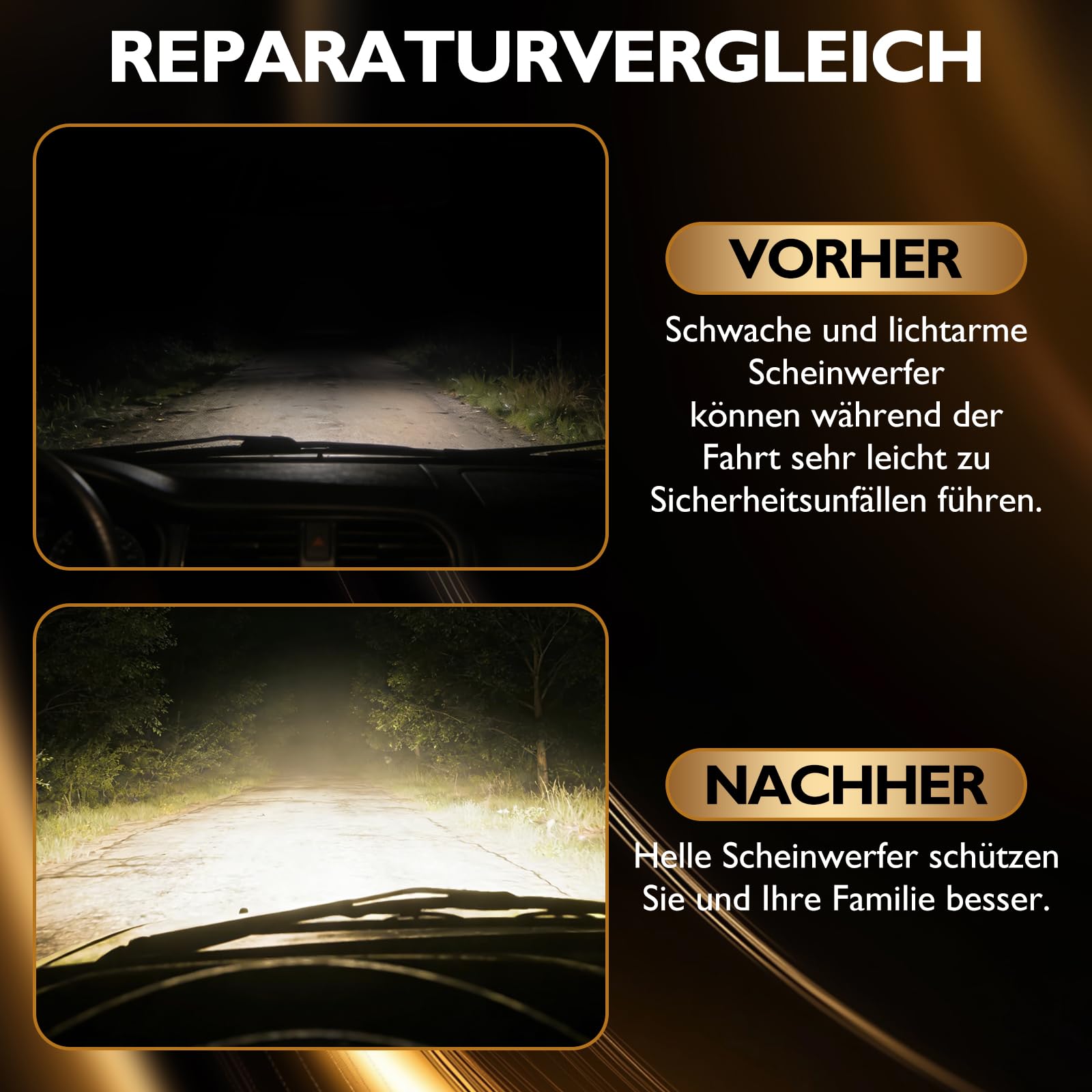 Scheinwerfer Aufbereitung Set, 800g Reparaturflüssigkeit Scheinwerfer Polierset, Scheinwerfer Bedampfen Set für Vergilbung Kratzer Vage