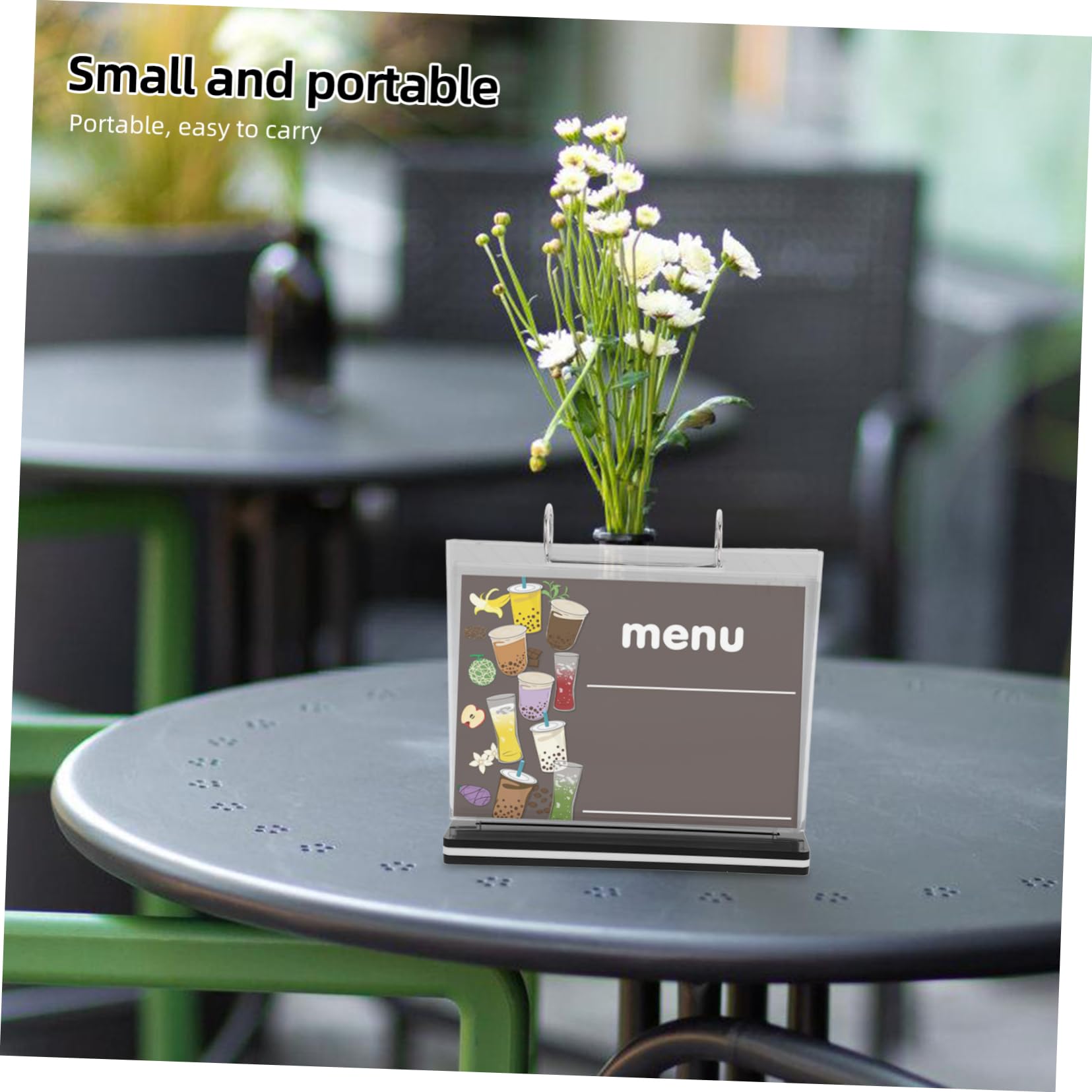 Expositor De Menús Para Restaurantes Portamenús Comerciales De Escritorio Soporte Para Letreros Expositor Publicitario Para Uso Cafeterías y Bares Material Resistente Diseño Modern