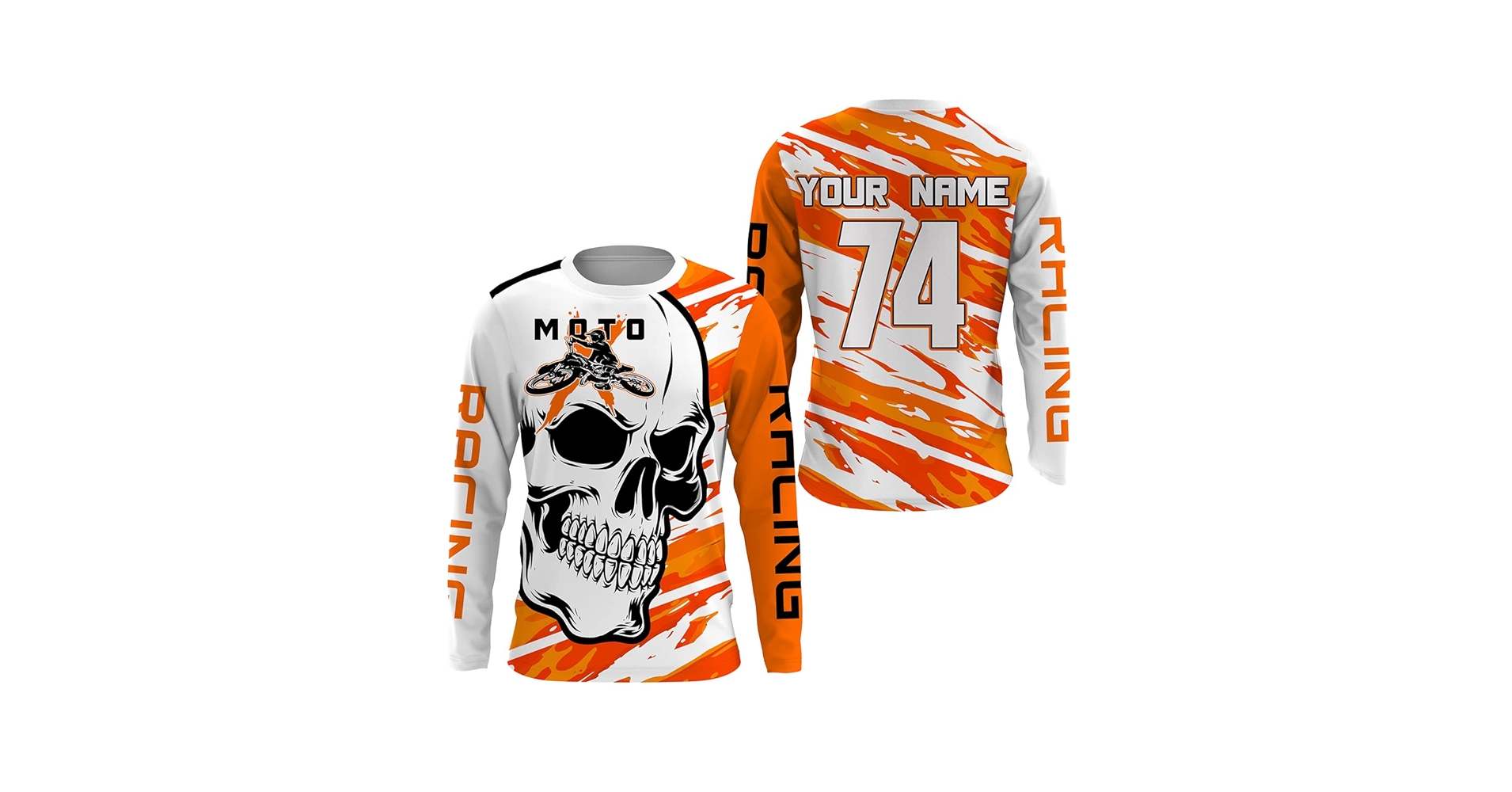 Amazon.com: PIONAMZIOZ Skull Motox Jersey Custom Motocross