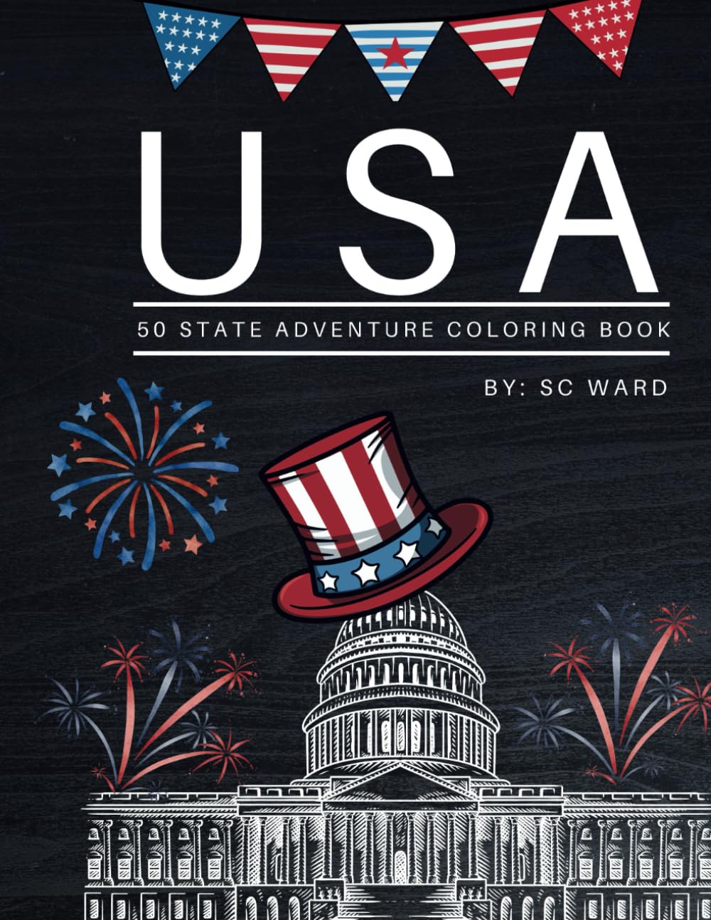USA: 50 State Adventure Coloring Book