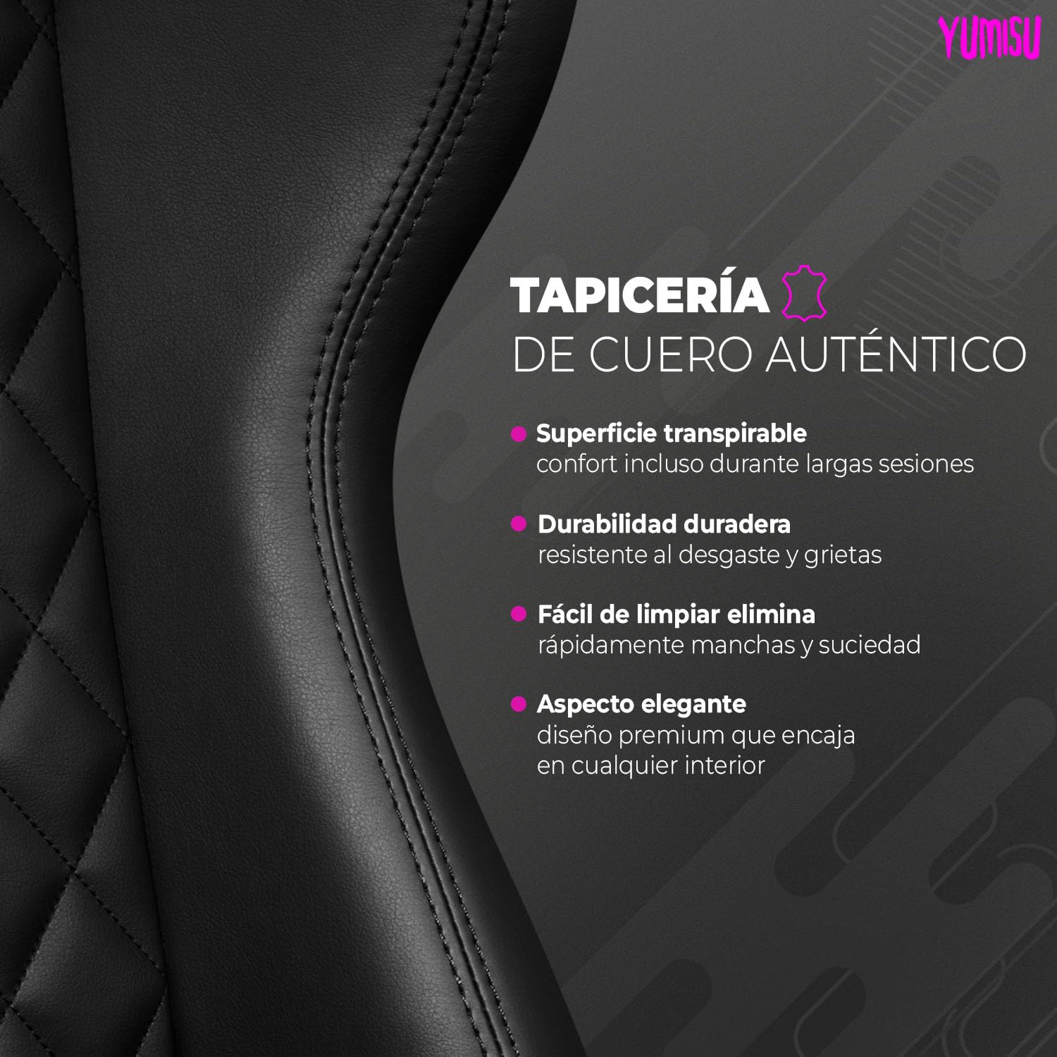2050 Silla Gaming Ergonómica Negro con Cojín de Espuma Viscoelástica en Terciopelo, Cadeira Escritorio de Cuero Genuin con Reposabrazos 4D, Silla Gaming con Ruedas de Goma Silenciosas 150 kg