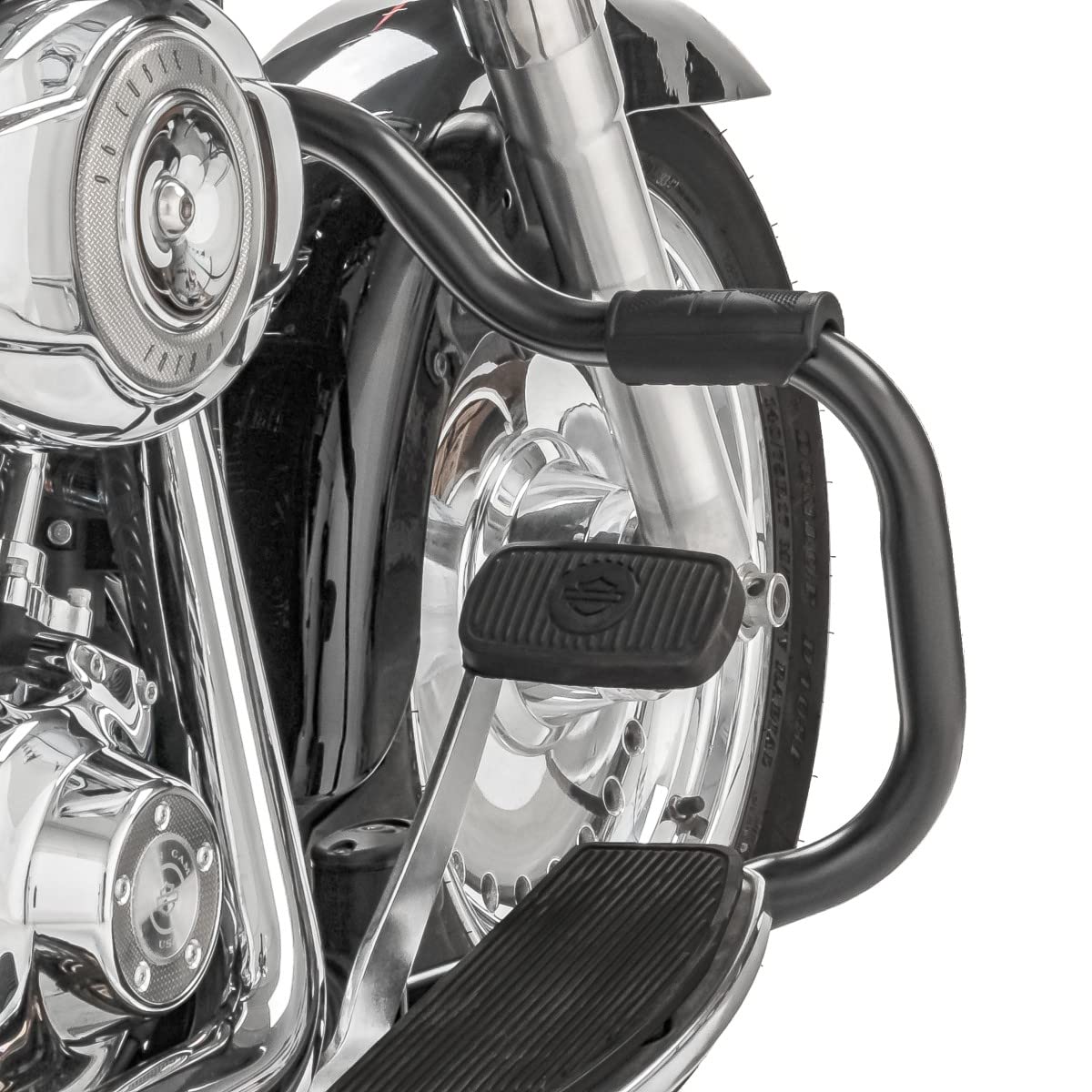 Defensa de Motor Compatible para Harley Davidson Fat Boy 2000-2017 Mustache Nero