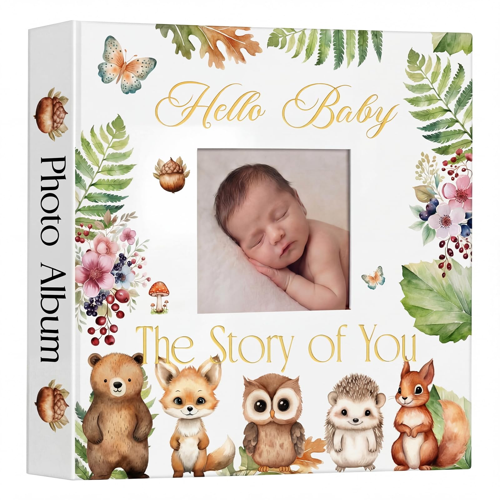 Thyle Album photo pour bébé de 10,2 x 15,2 cm à 600 pochettes – Cadeau souvenir pour garçon ou fille – Livre de souvenirs avec fenêtre avant pour contenir l'album photo pour nouveaux parents, fête