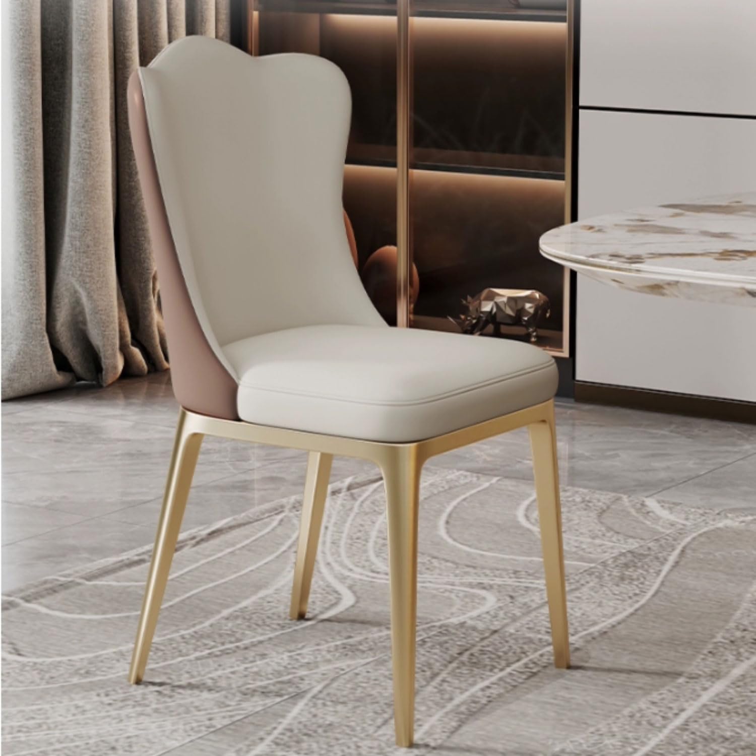 Chaise de salle de bain avec pieds en métal anti-humidité et dossier ergonomique