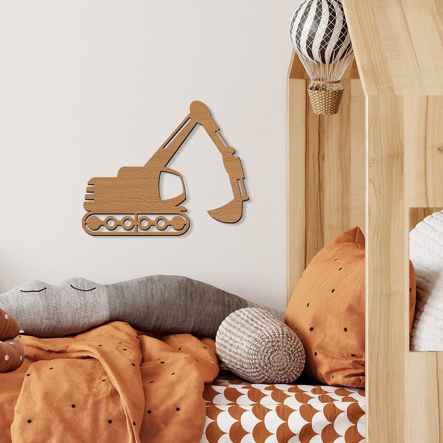 Luce notturna 3D per escavatore 1pc, lampada per illusione ottica 3D con tocco, luce ambientale che cambia 7 colori per la camera da letto