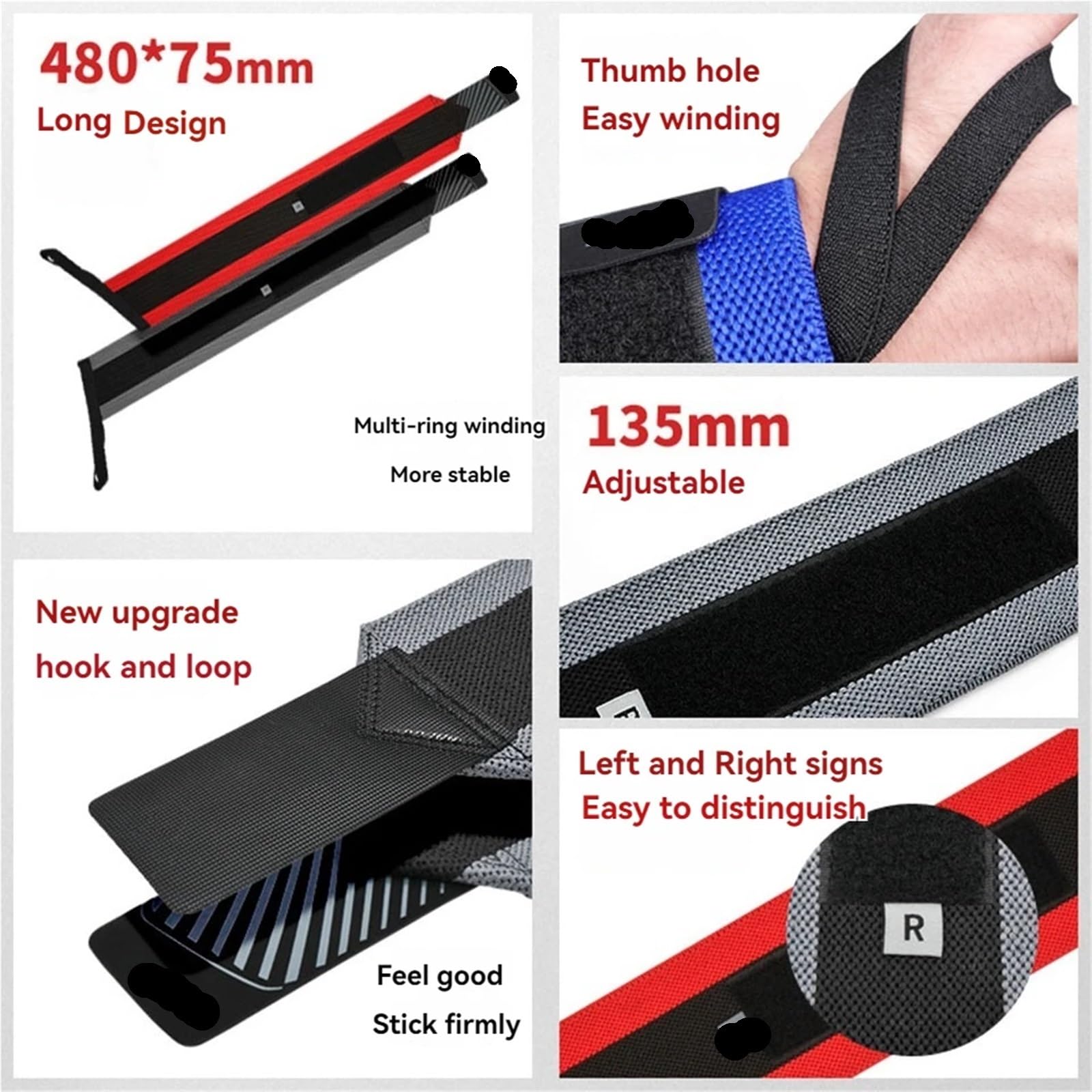 Straps Palestra 1 paio di fasce da polso for il supporto del, for sollevamento pesi, palestra, allenamento, for, powerlifting