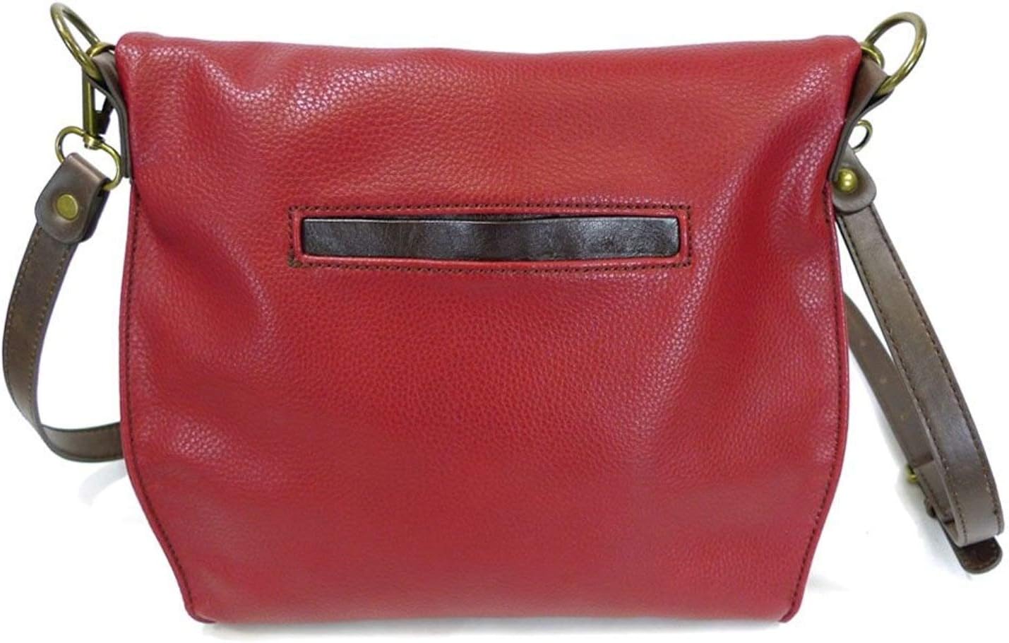 CHALA Charming Crossbody Bag Shoulder Handbag With Flap Top and Zipper Burgundy (Metal Puppy)