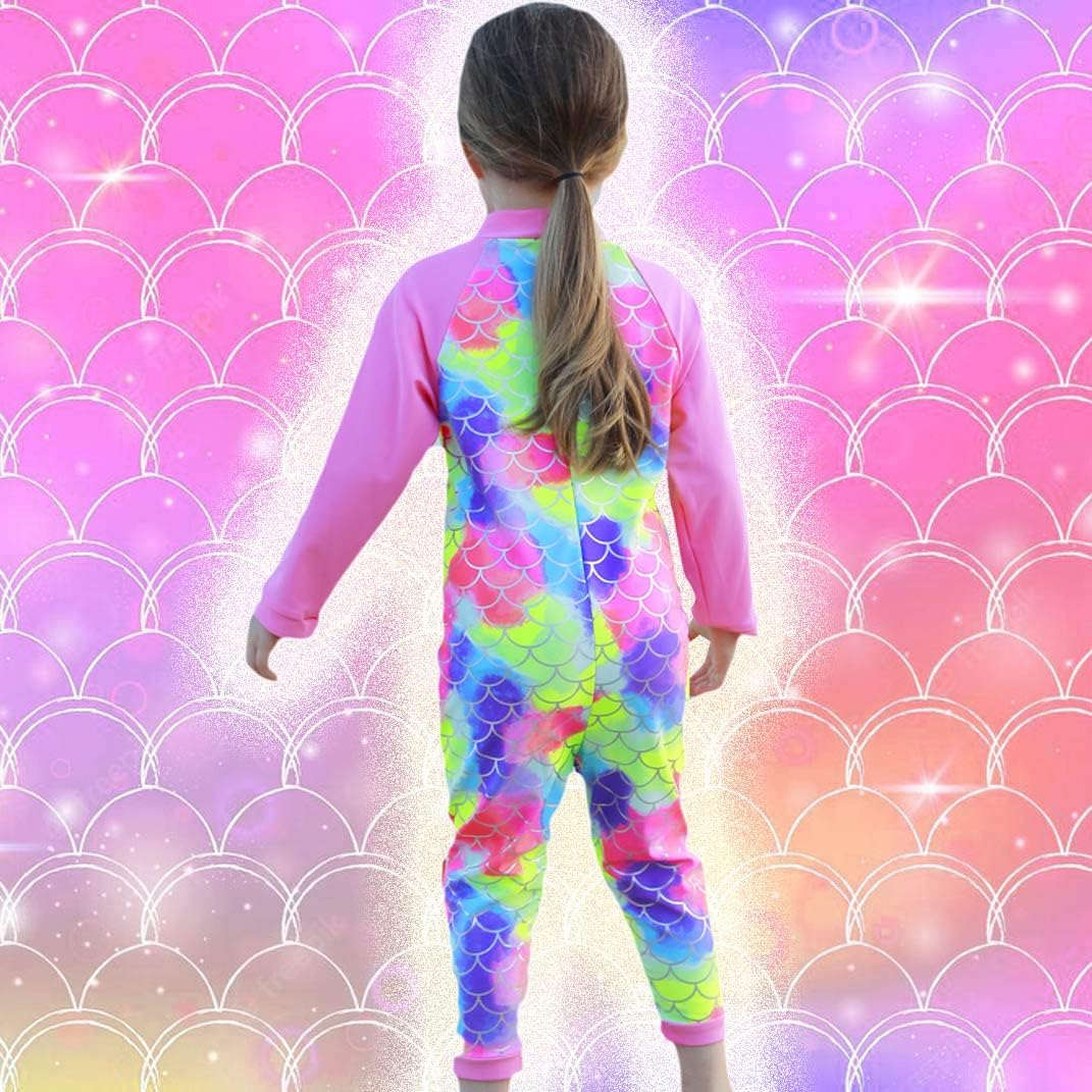 weVSwe Baby Girl Toddler Rash Guard Swimsuit Sun Protection Beachwear Zipper Bathing Suit 0-3 Years - Image 3